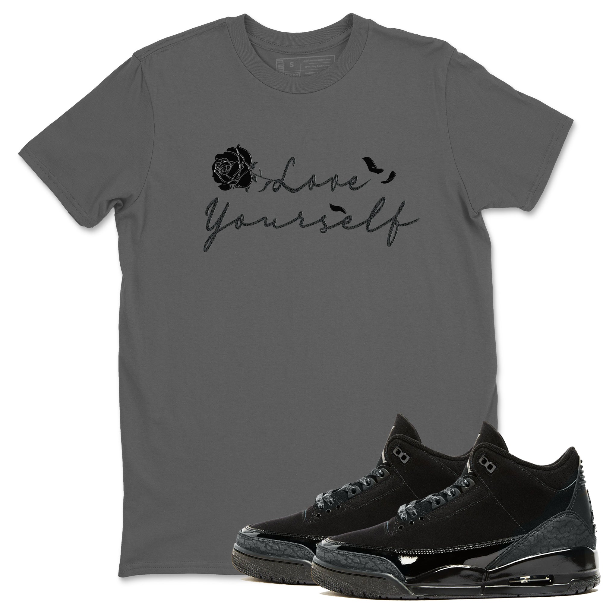 Love Yourself snkmatch Tees - Air Jordan 3 Black Cat