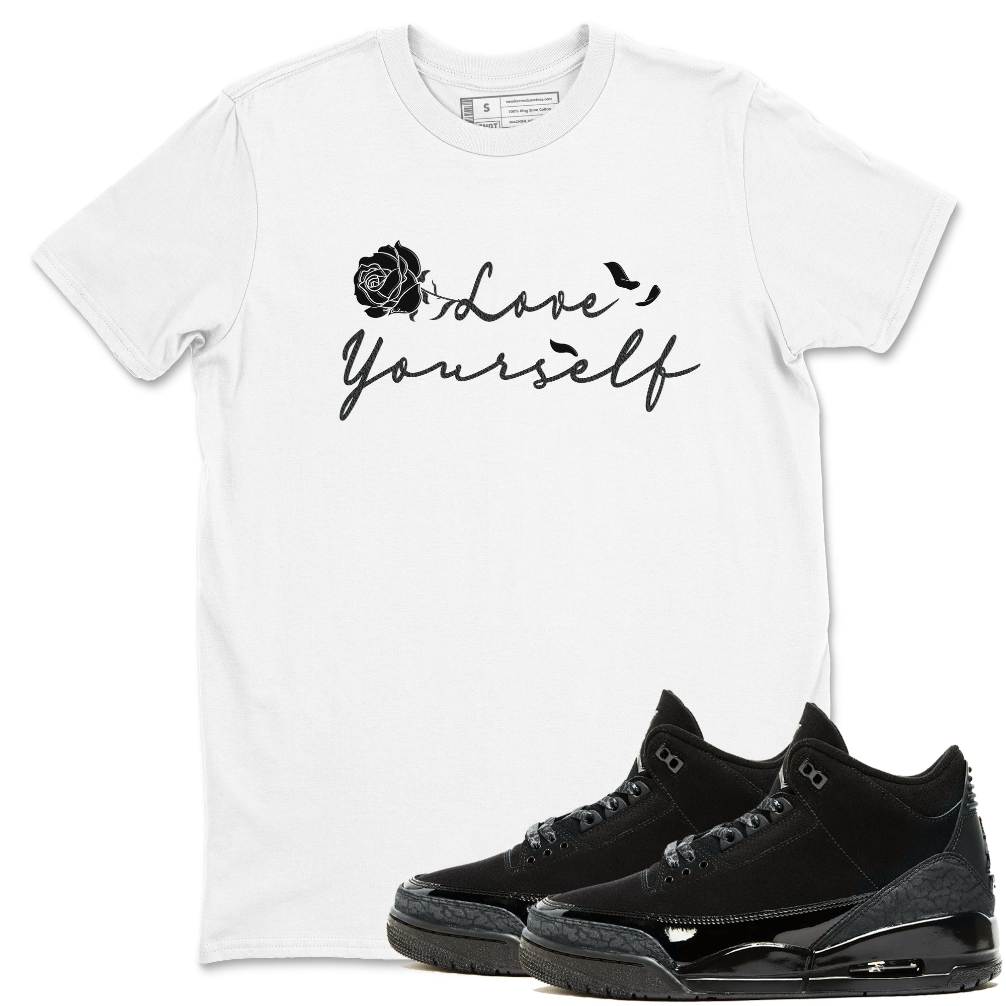 Love Yourself snkmatch Tees - Air Jordan 3 Black Cat