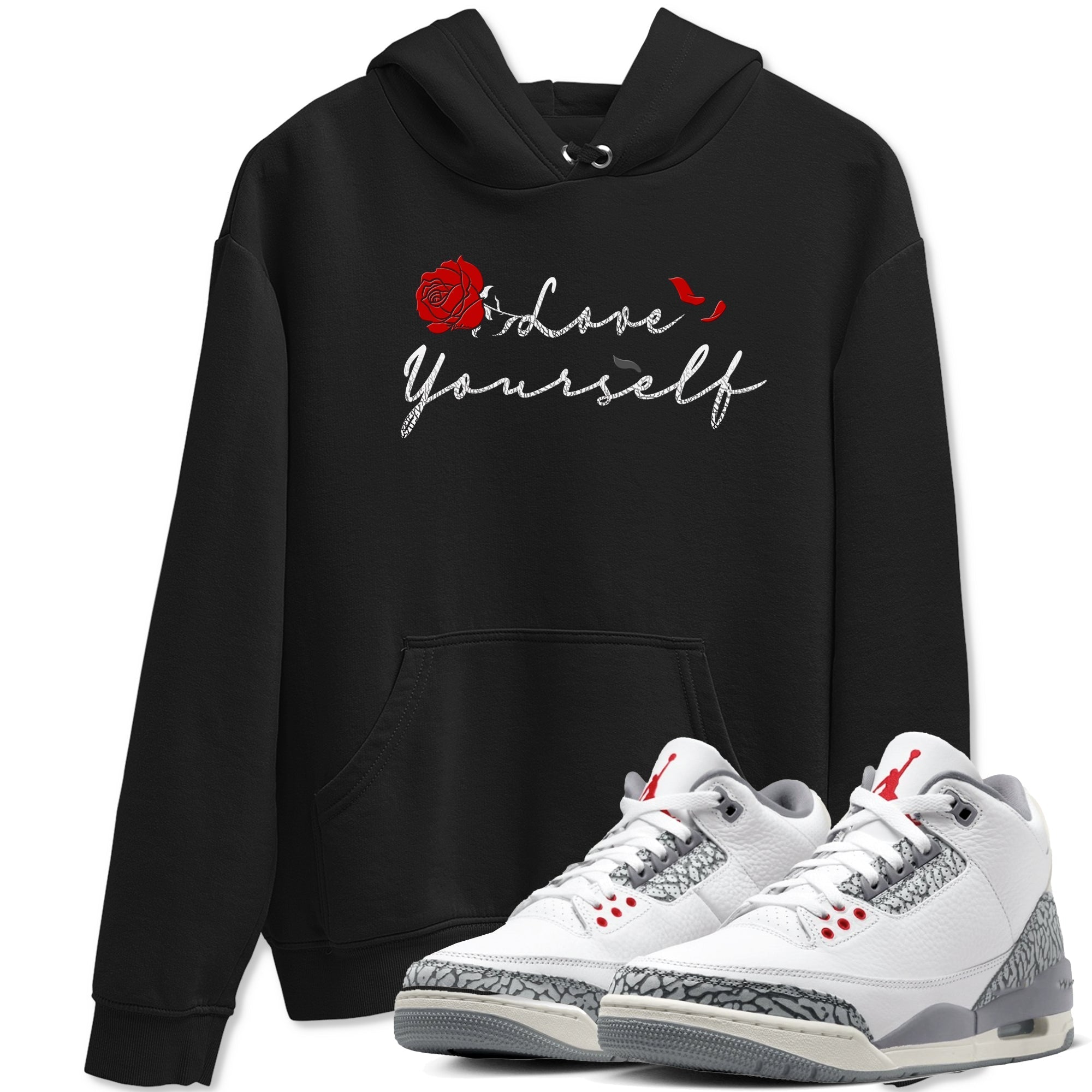 Love Yourself snkmatch Tees - Air Jordan 3 Cement Grey