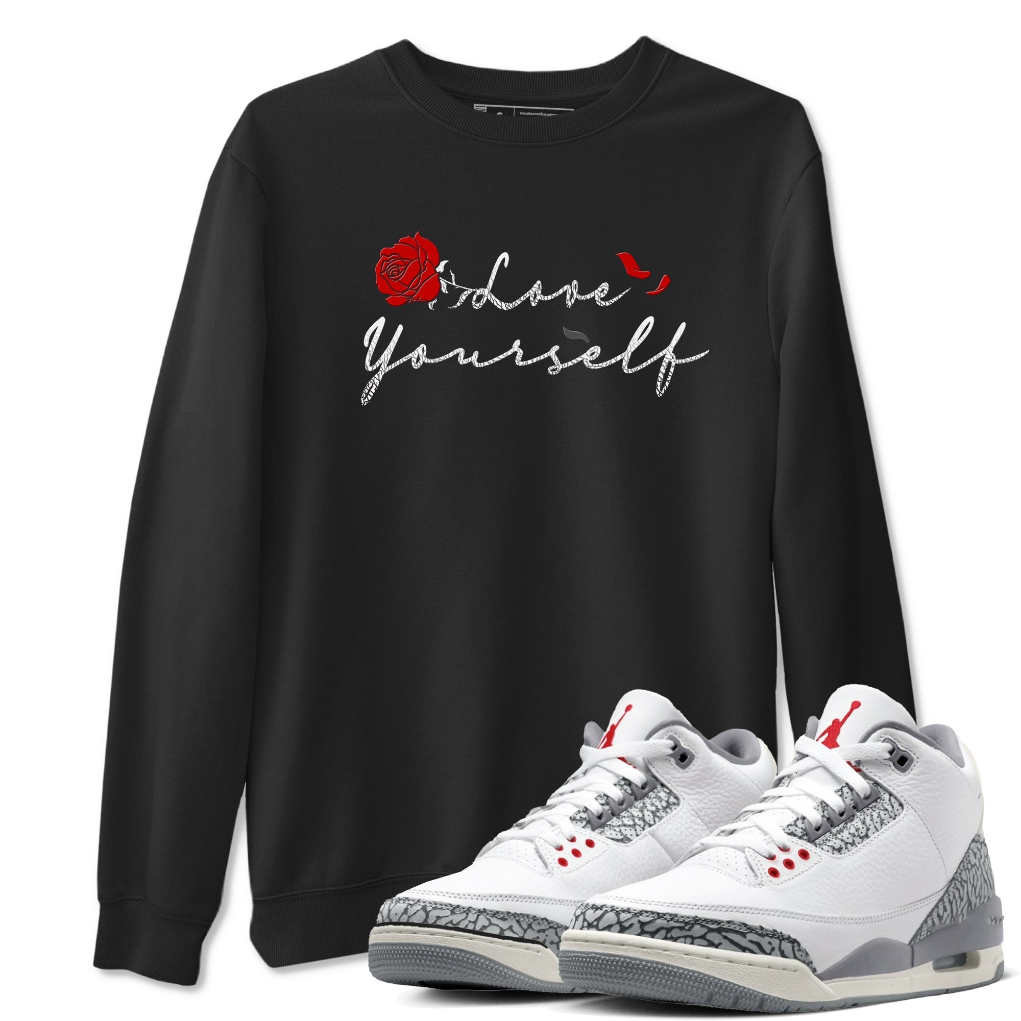 Love Yourself snkmatch Tees - Air Jordan 3 Cement Grey