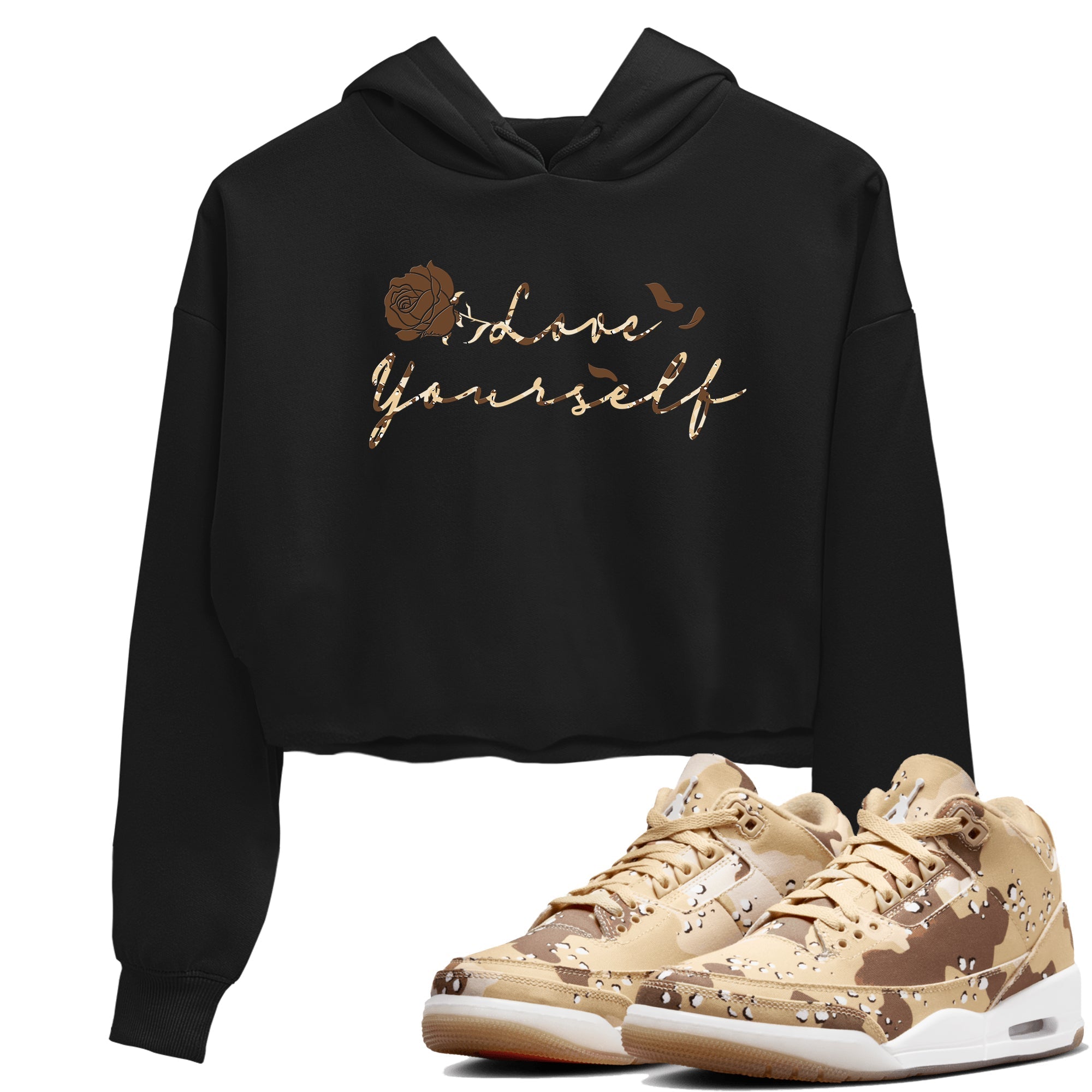 Love Yourself snkmatch Women's Top - Air Jordan 3 Desert Camo