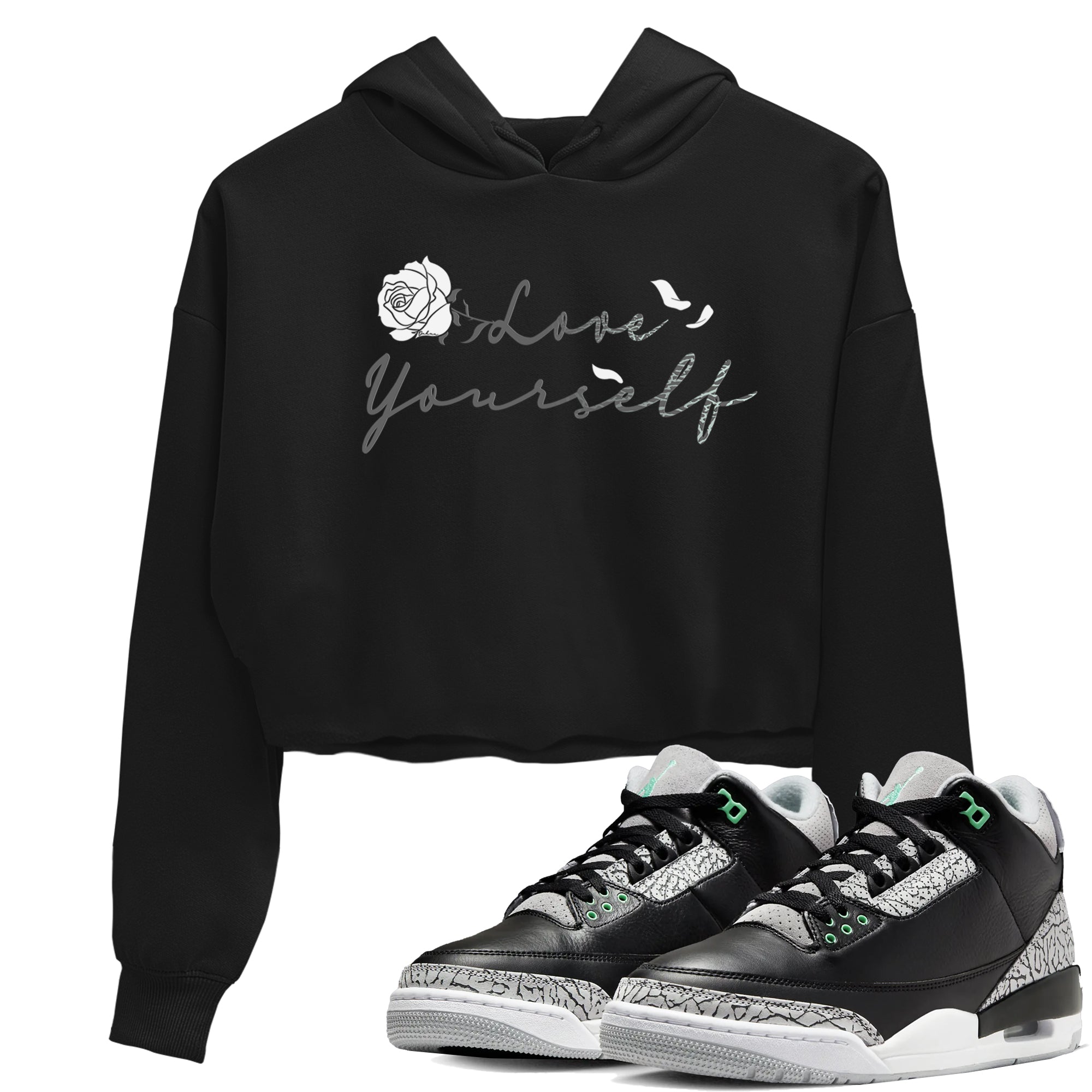 Love Yourself snkmatch Women's Top - Air Jordan 3 Green Glow