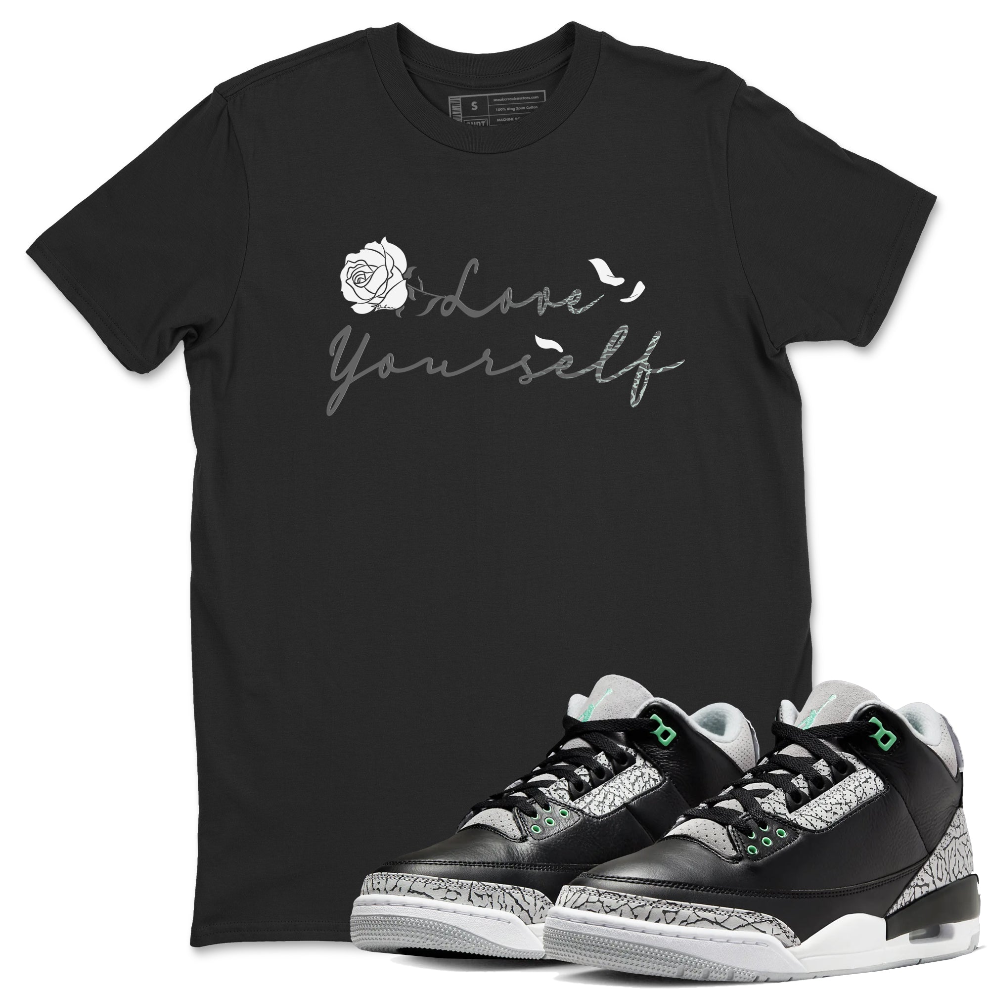 Love Yourself snkmatch Tees - Air Jordan 3 Green Glow