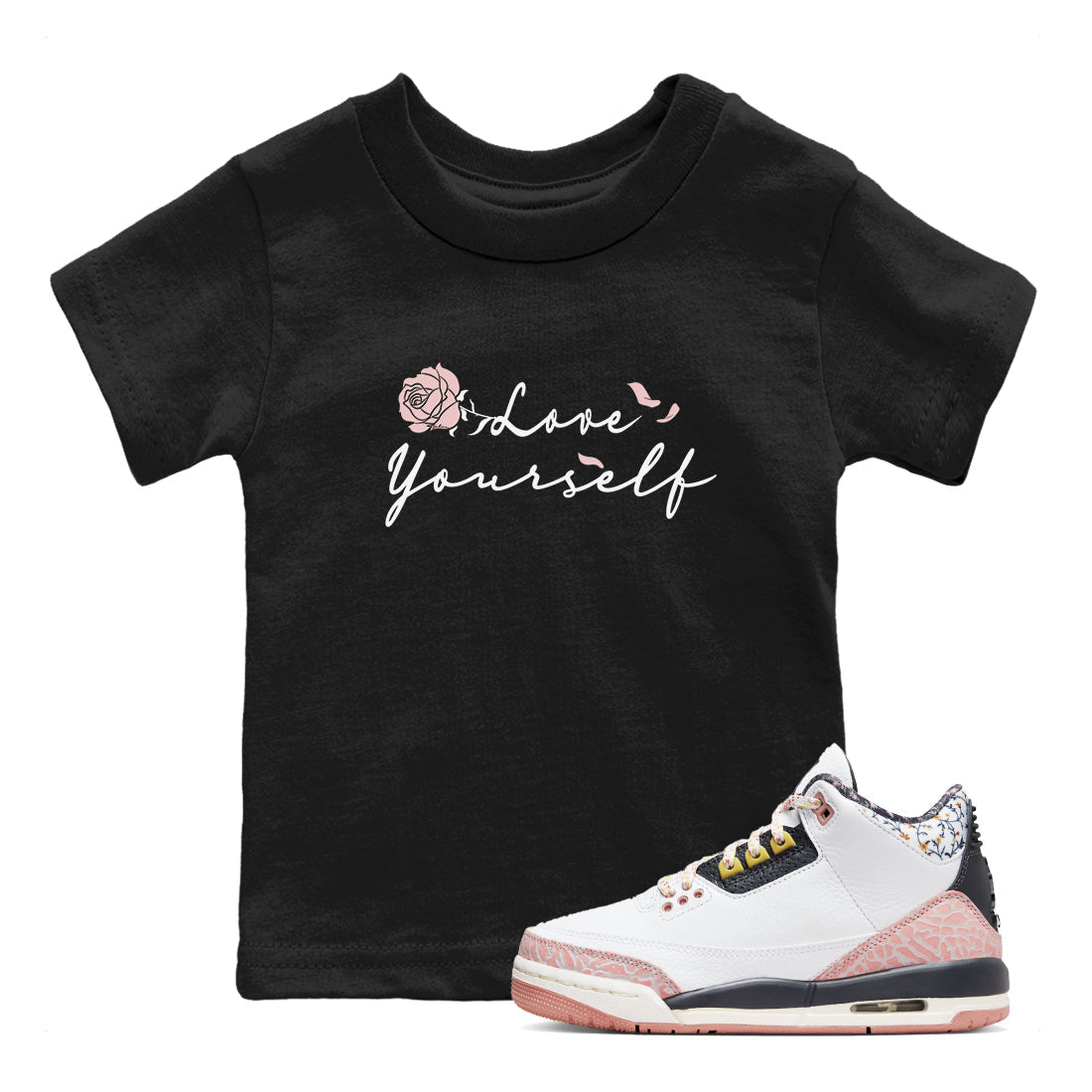 Love Yourself snkmatch Tees Kids - Air Jordan 3 Vintage Floral