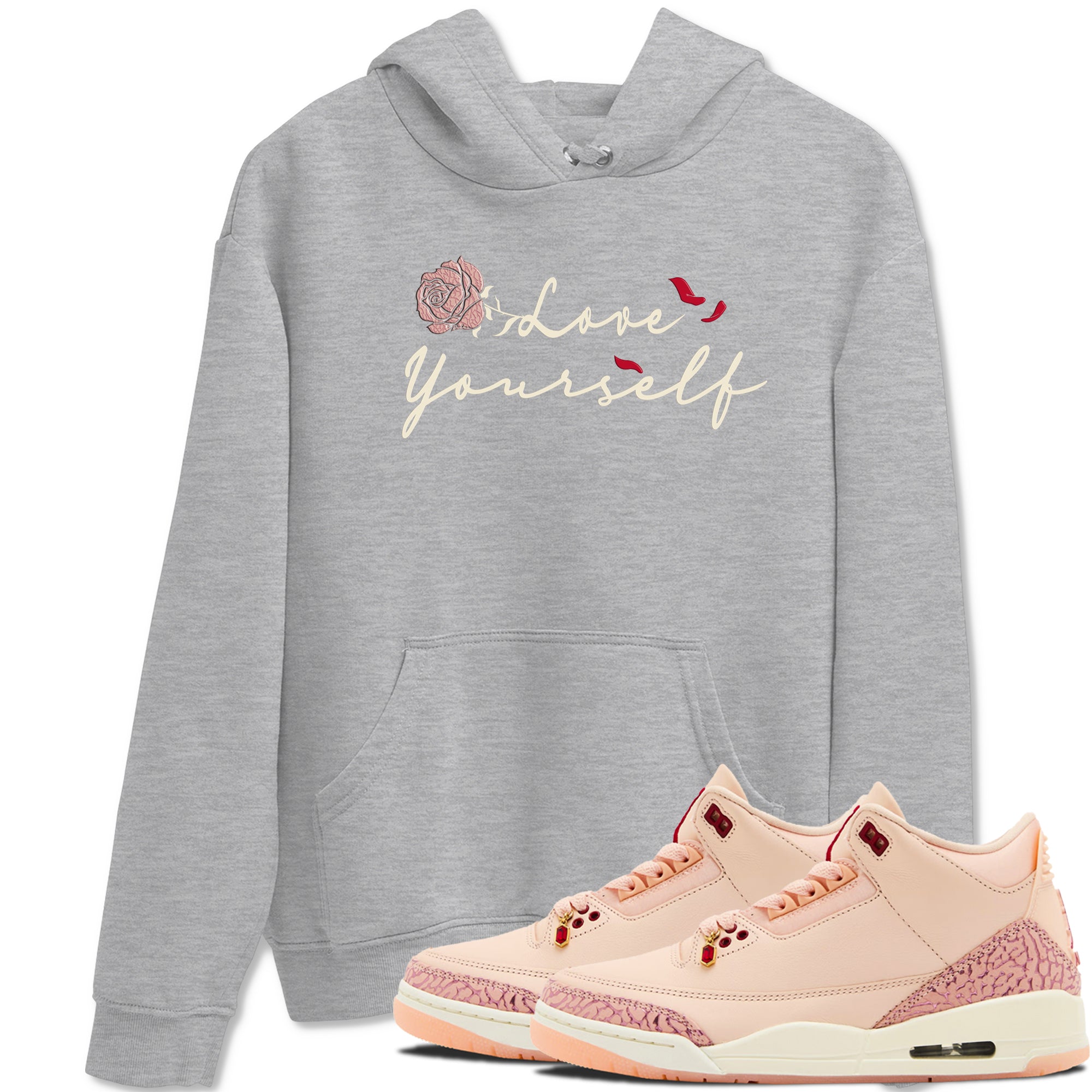 Love Yourself snkmatch Tees - Air Jordan 3 Valentines Day