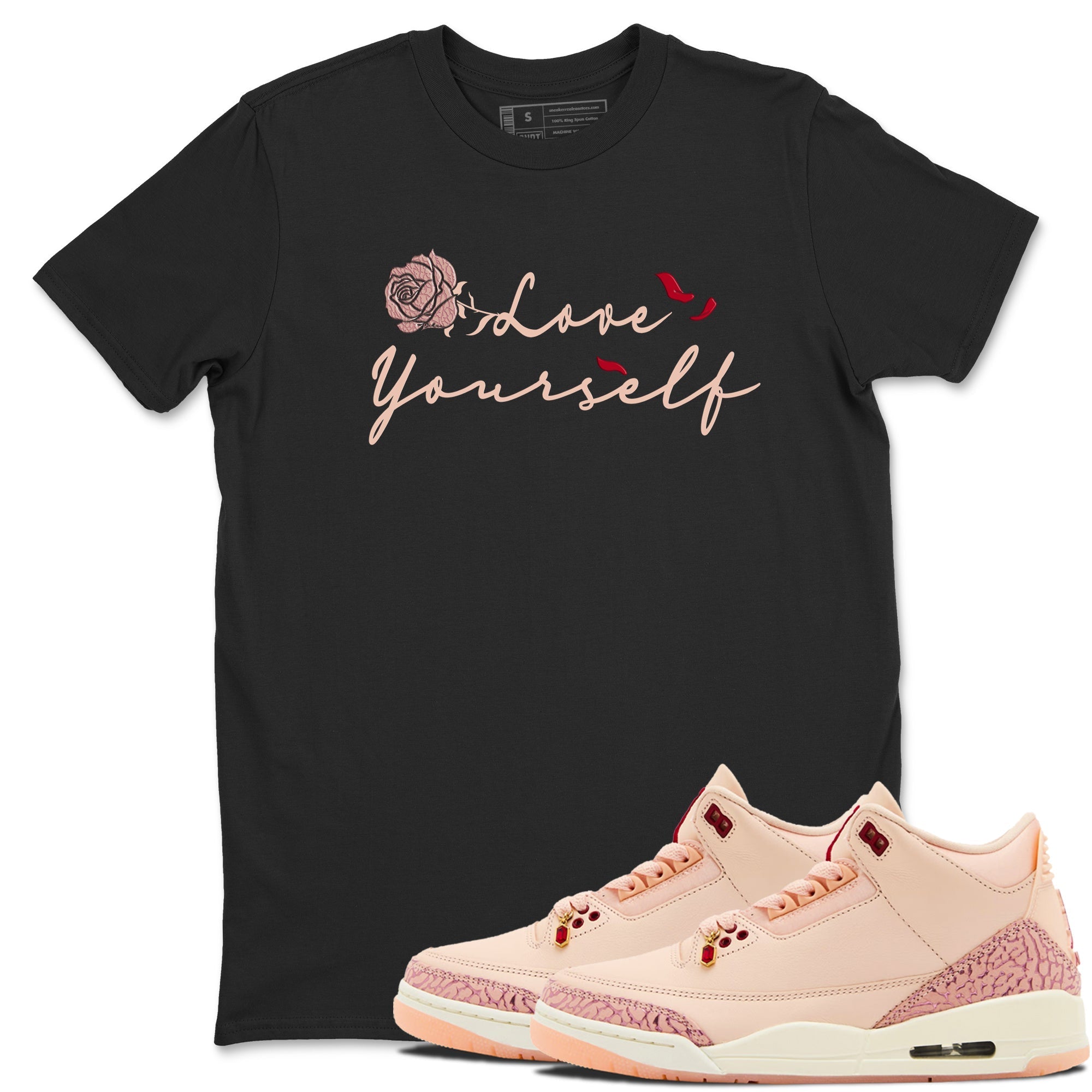 Love Yourself snkmatch Tees - Air Jordan 3 Valentines Day