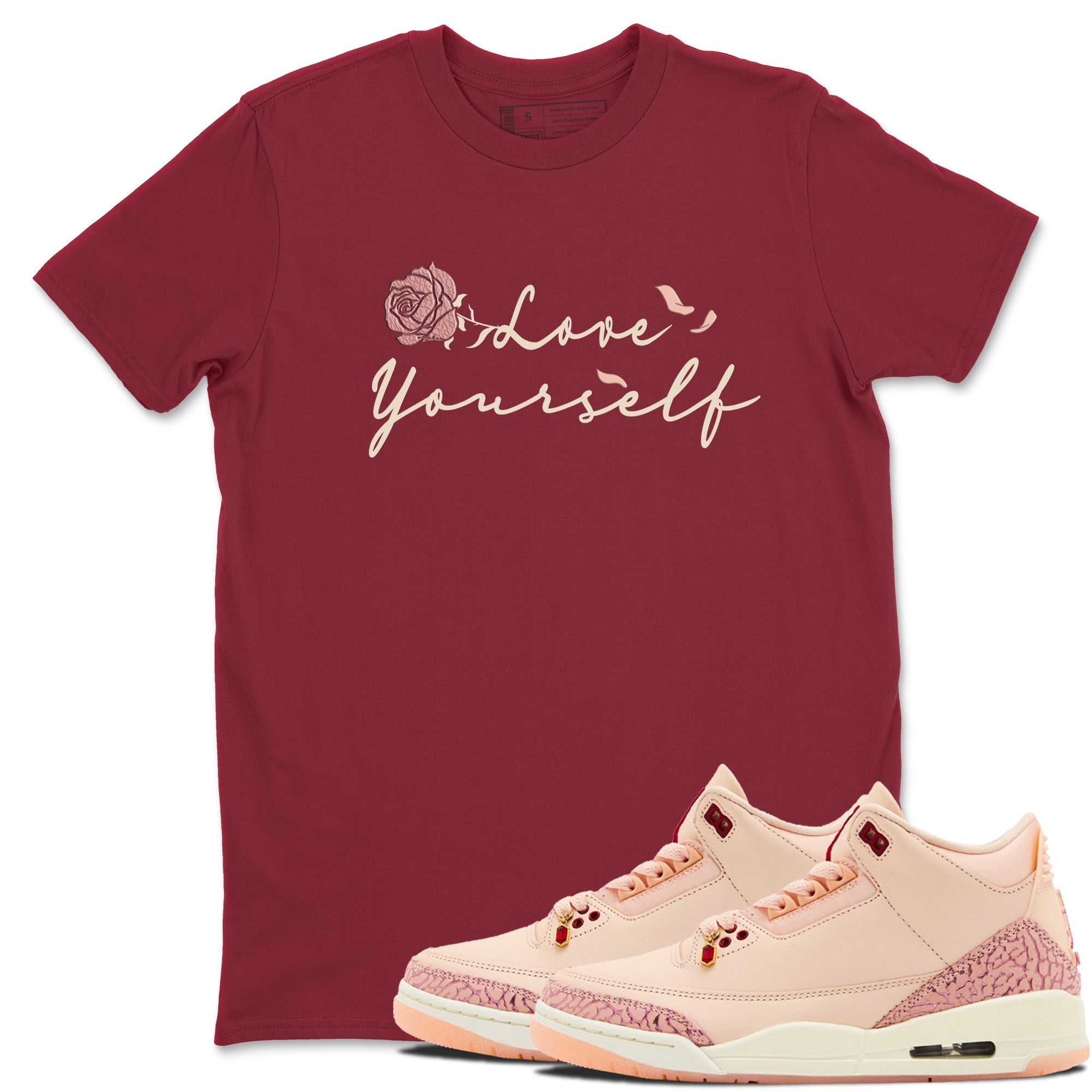 Love Yourself snkmatch Tees - Air Jordan 3 Valentines Day
