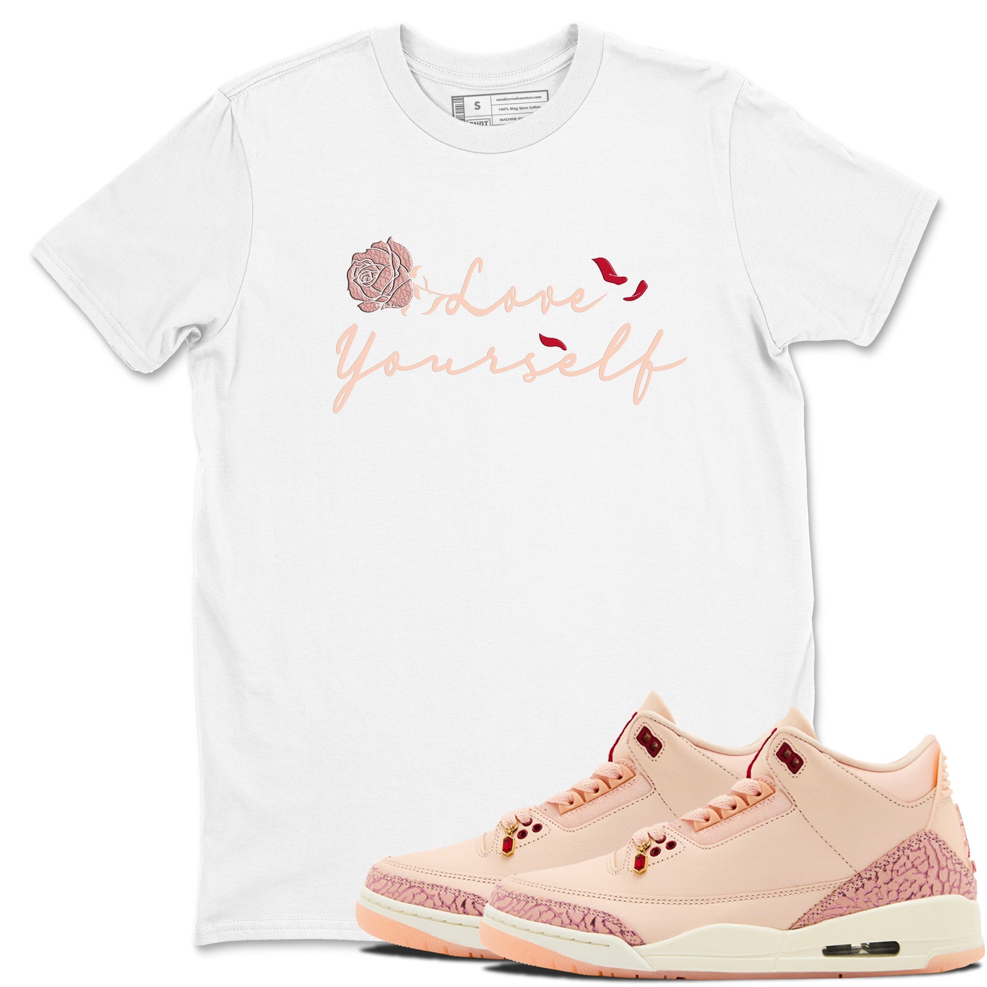 Love Yourself snkmatch Tees - Air Jordan 3 Valentines Day