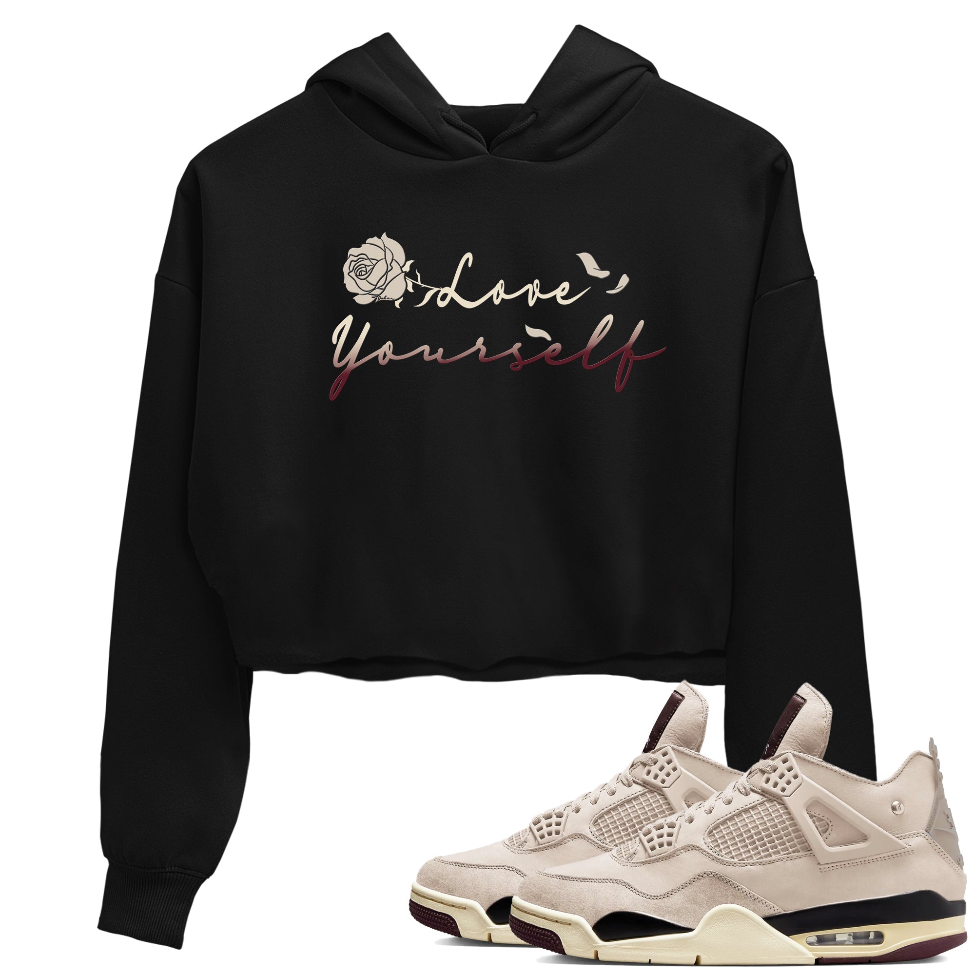 Love Yourself snkmatch Women's Top - Air Jordan 4 A Ma Maniere x Fossil Stone