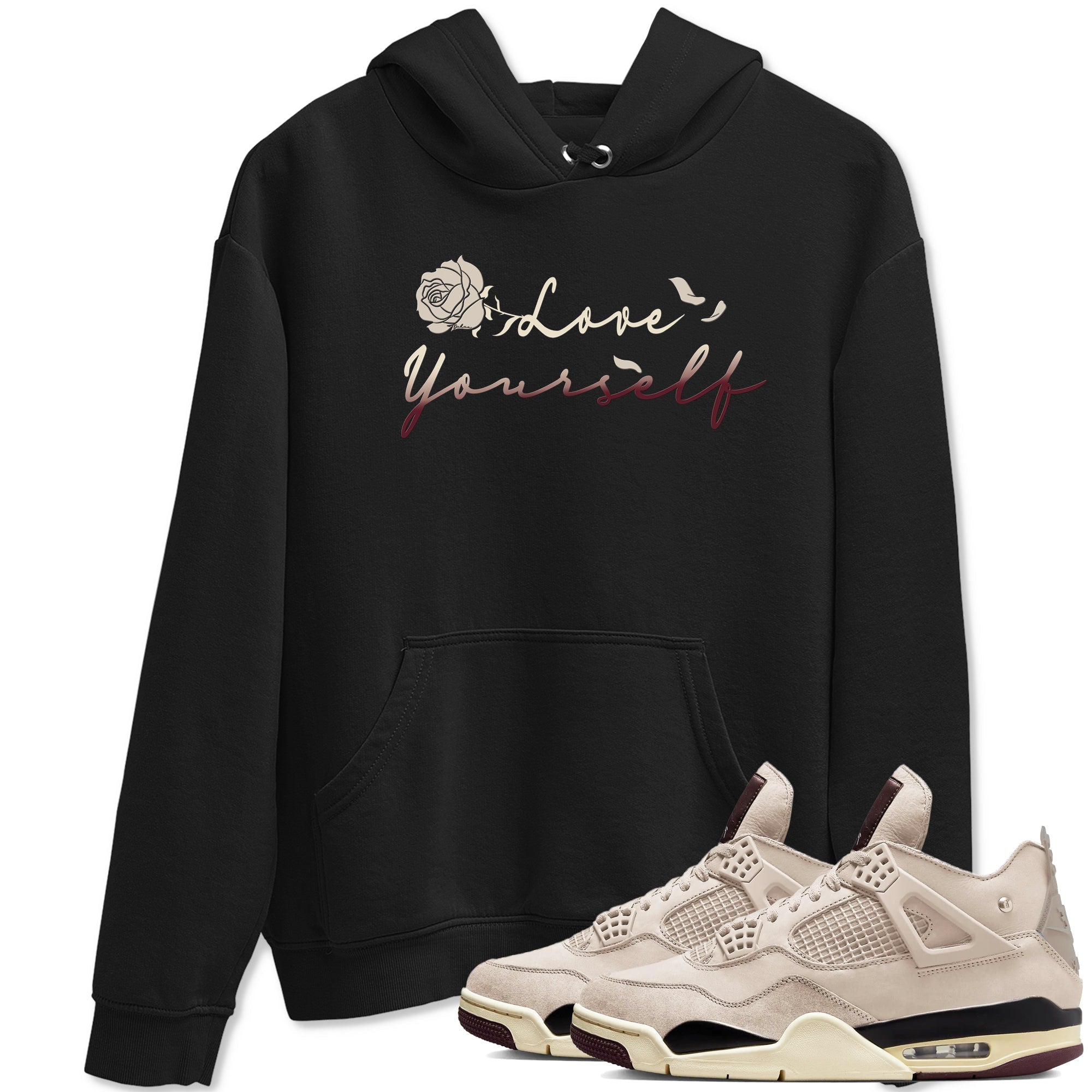 Love Yourself snkmatch Tees - Air Jordan 4 A Ma Maniere x Fossil Stone