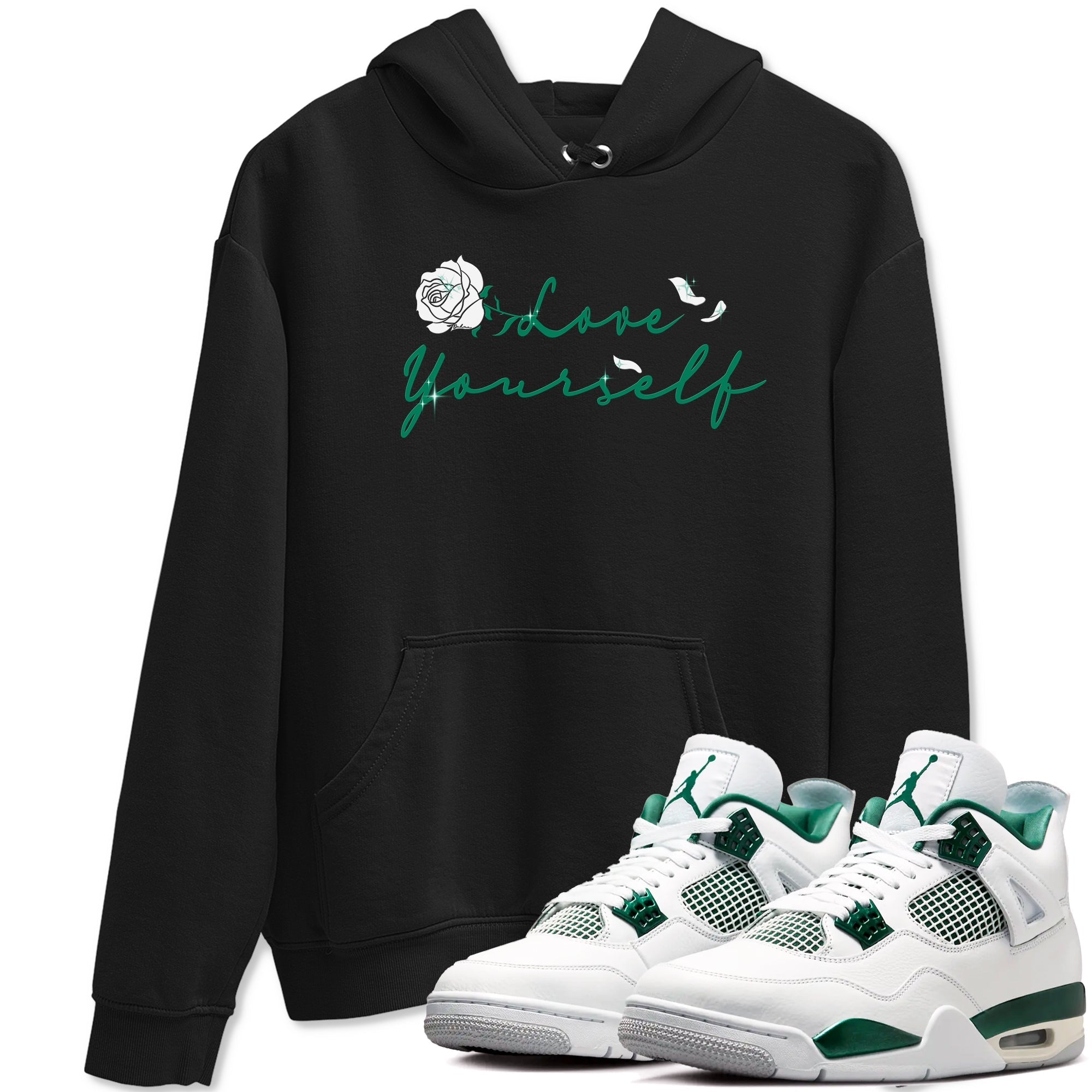 Love Yourself snkmatch Tees - Air Jordan 4 Oxidized Green