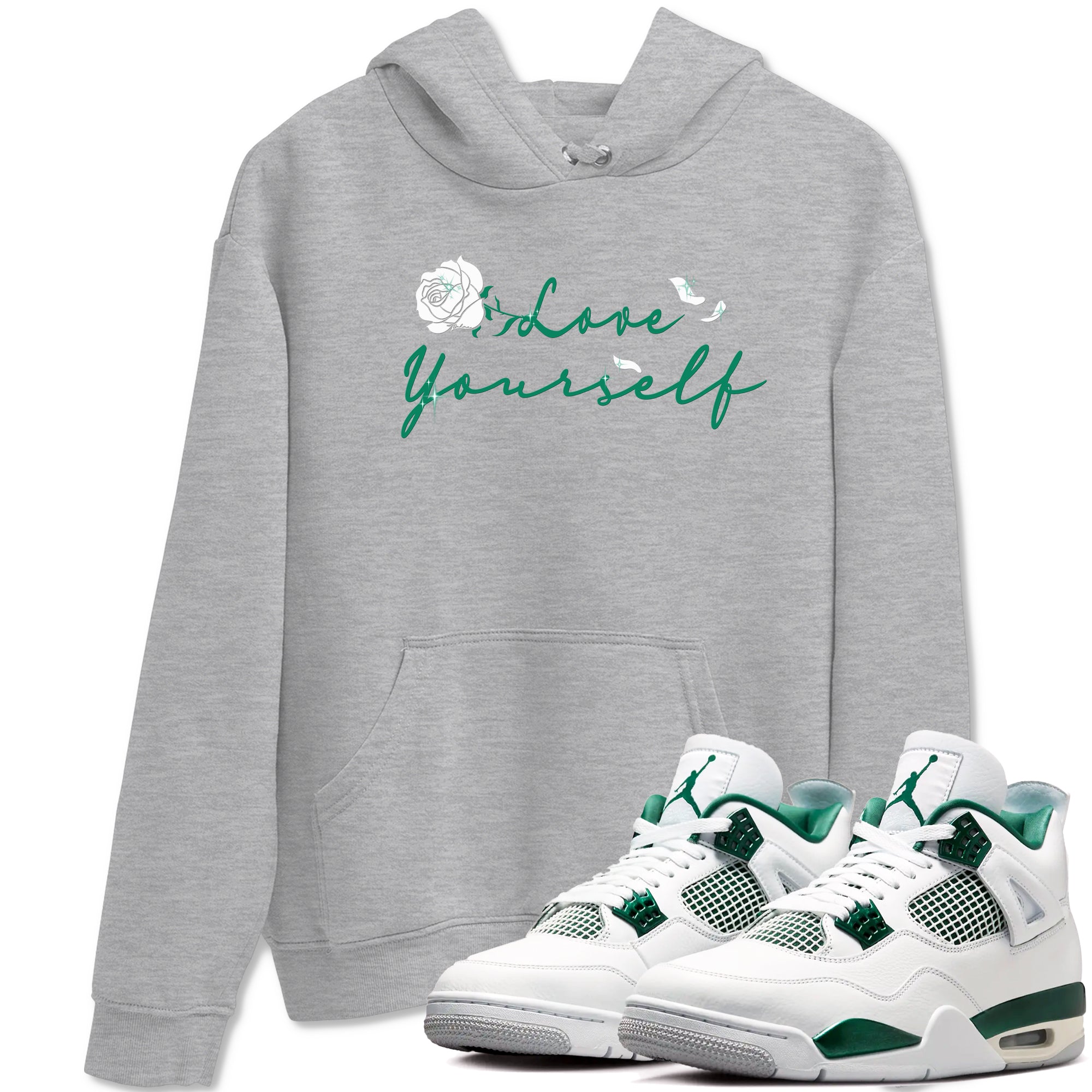 Love Yourself snkmatch Tees - Air Jordan 4 Oxidized Green