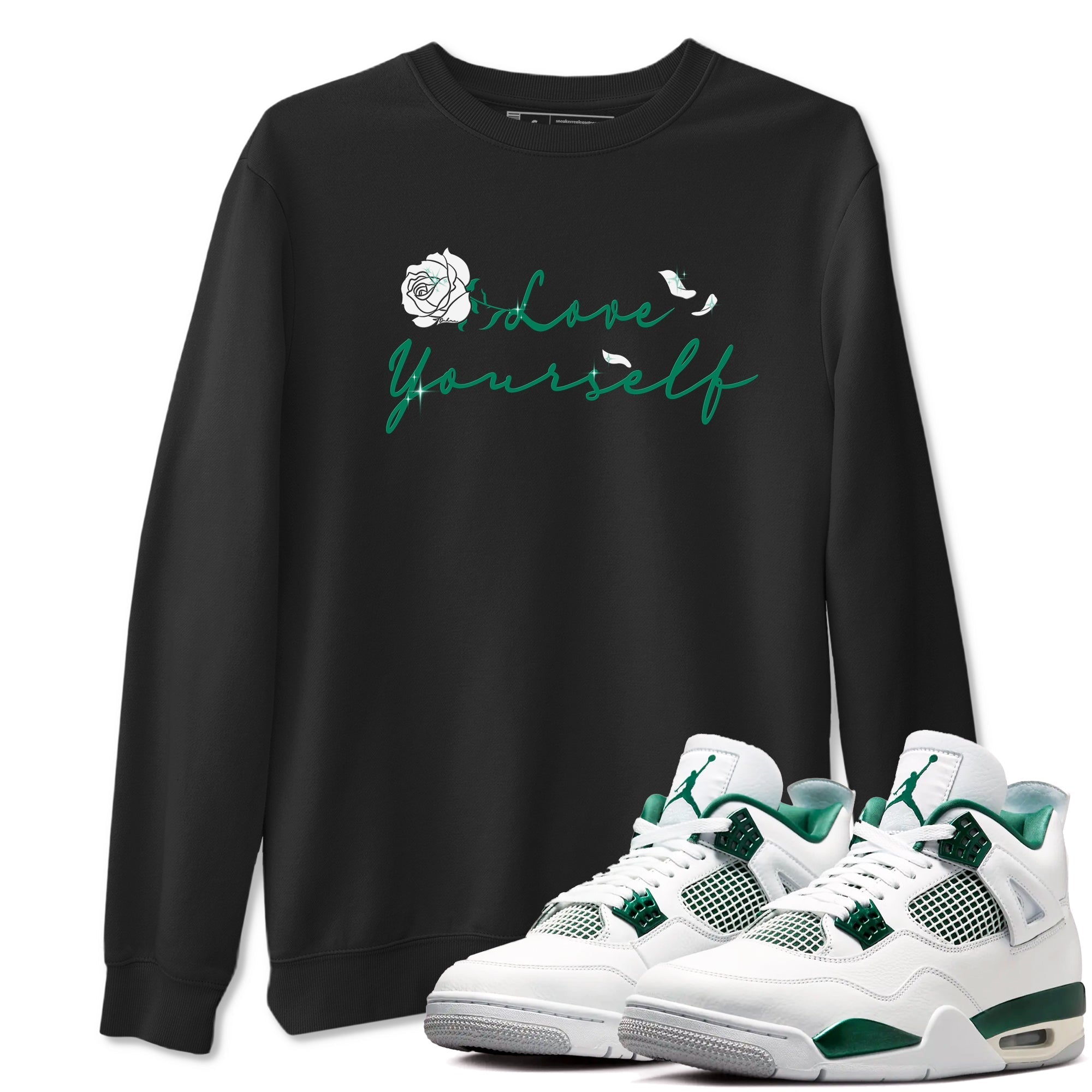 Love Yourself snkmatch Tees - Air Jordan 4 Oxidized Green