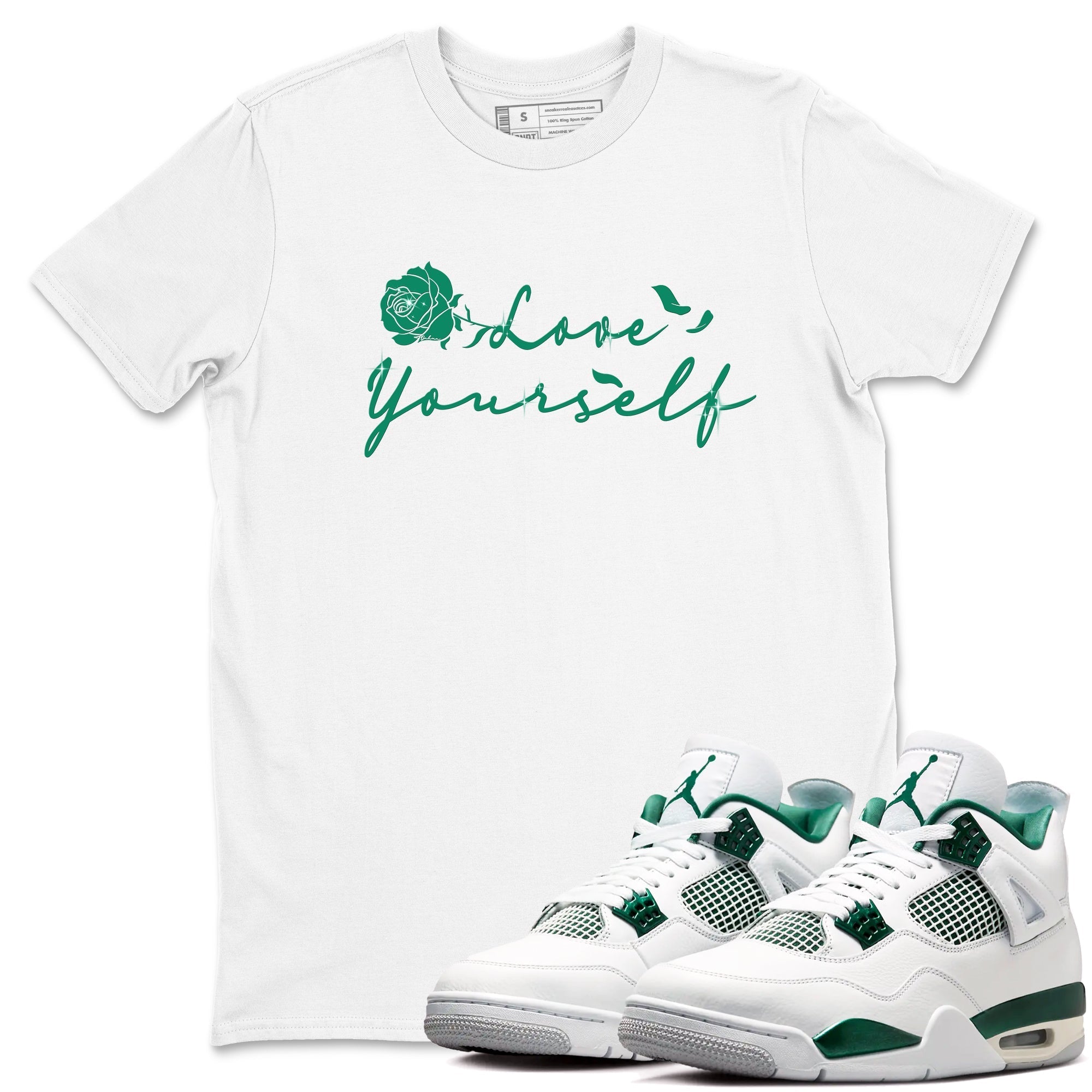 Love Yourself snkmatch Tees - Air Jordan 4 Oxidized Green