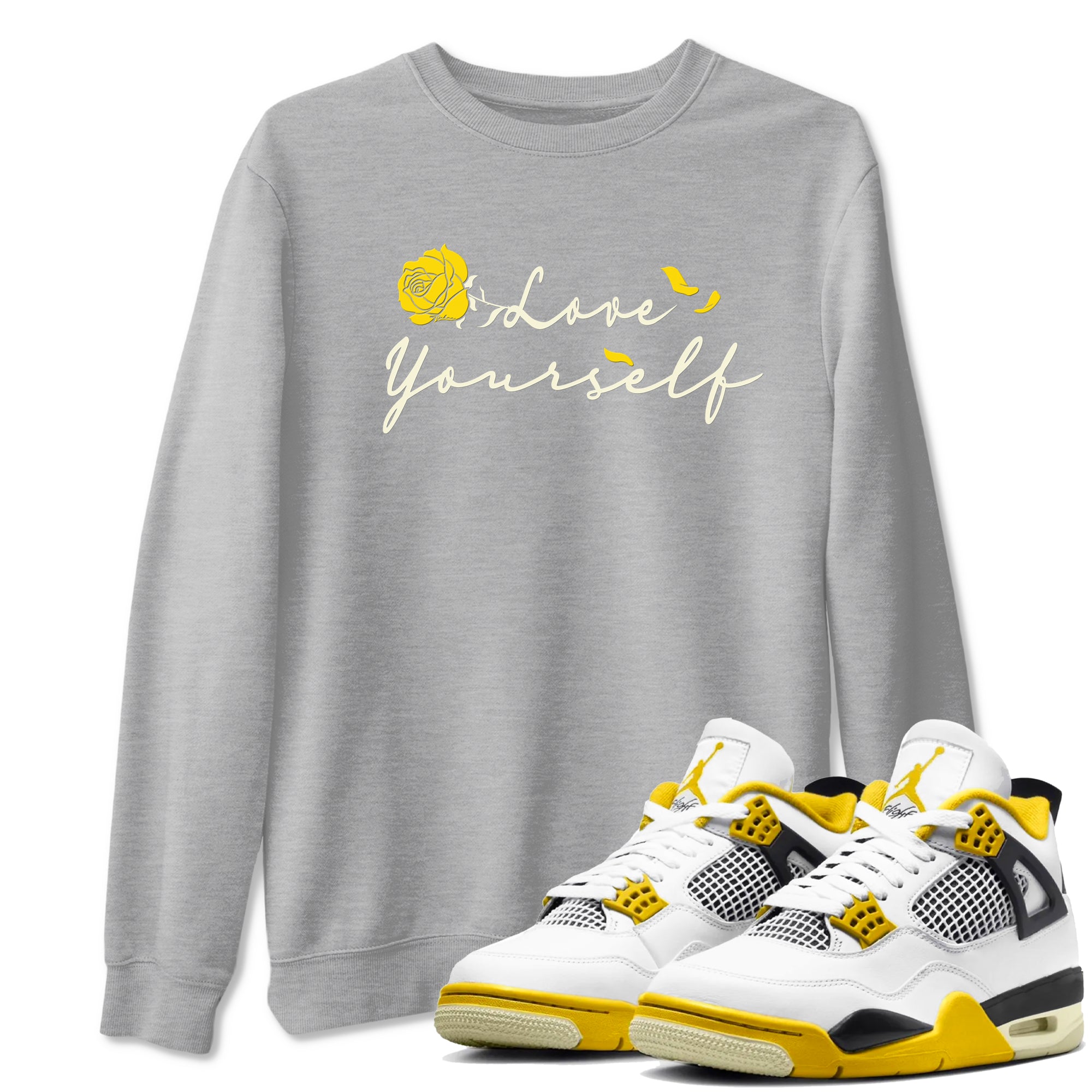 Love Yourself snkmatch Tees - Air Jordan 4 Vivid Sulfur