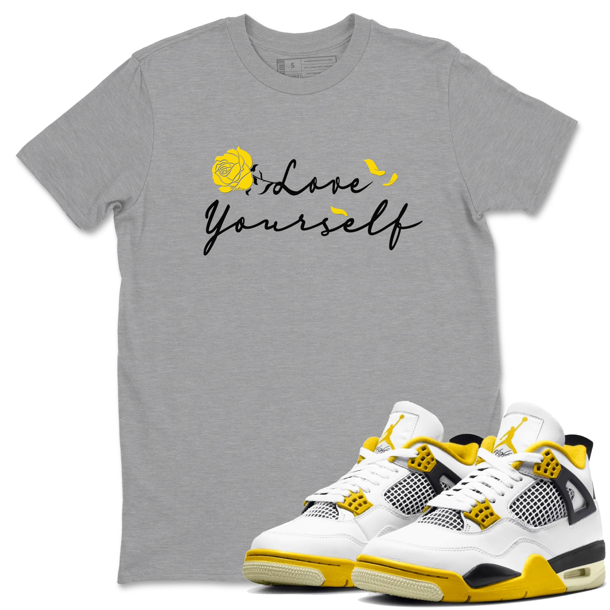 Love Yourself snkmatch Tees - Air Jordan 4 Vivid Sulfur