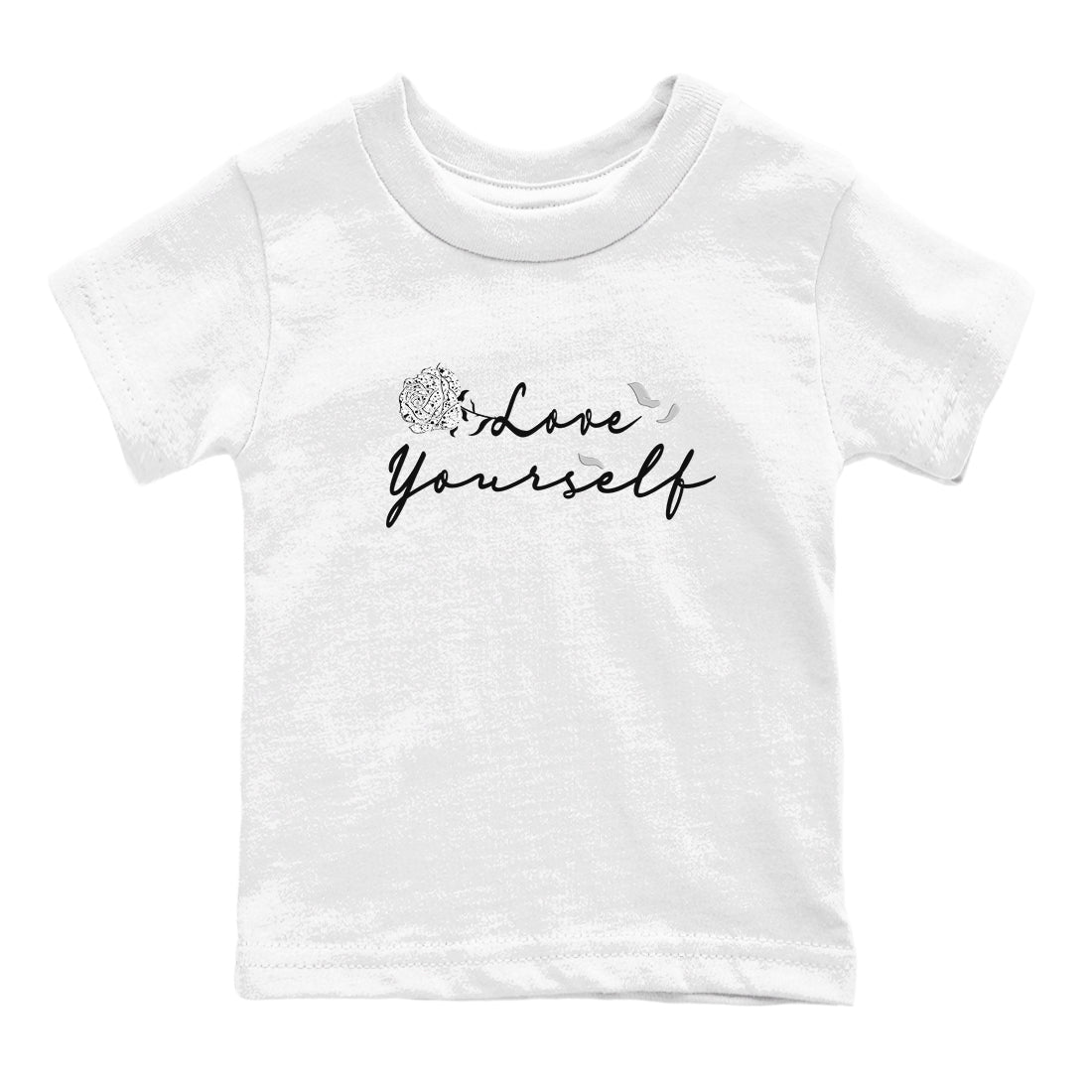 Love Yourself snkmatch Tees Kids - Air Jordan 5 White Black