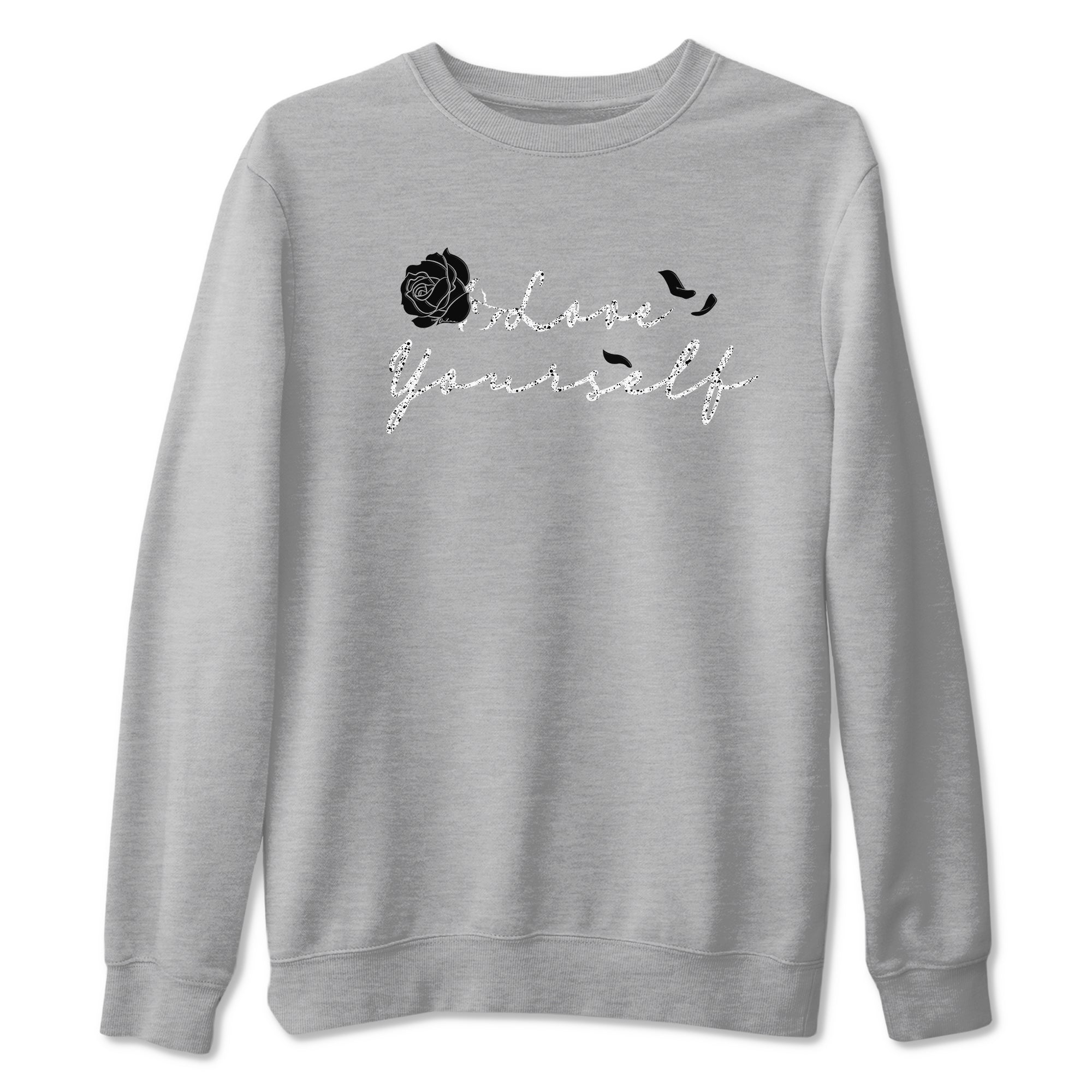 Love Yourself snkmatch Tees - Air Jordan 5 White Black