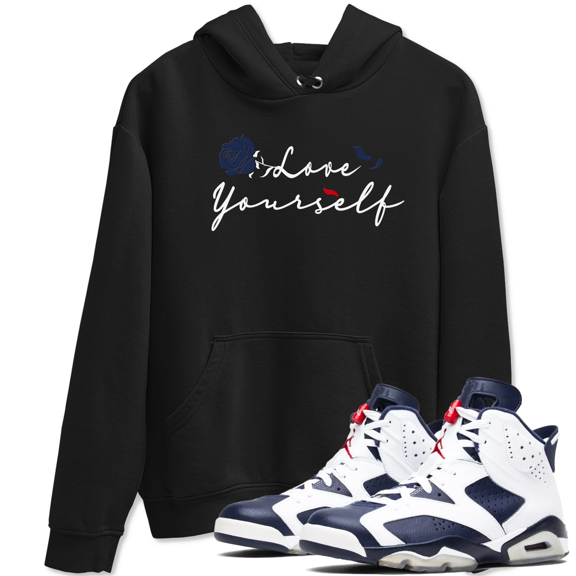 Love Yourself snkmatch Tees - Air Jordan 6 White And Midnight Navy