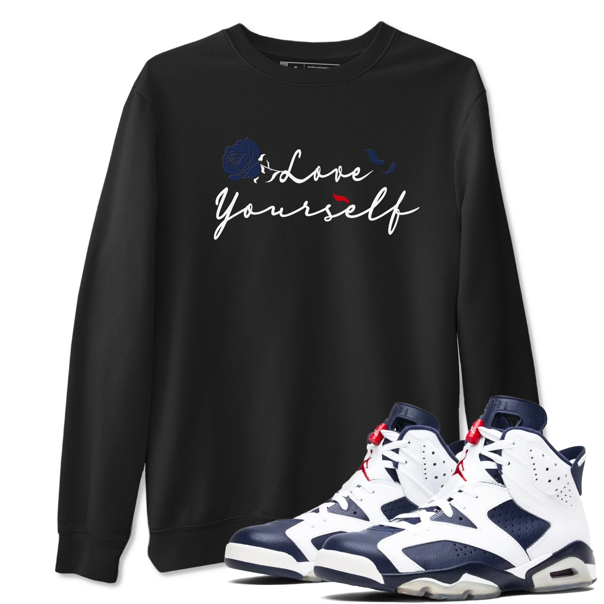 Love Yourself snkmatch Tees - Air Jordan 6 White And Midnight Navy