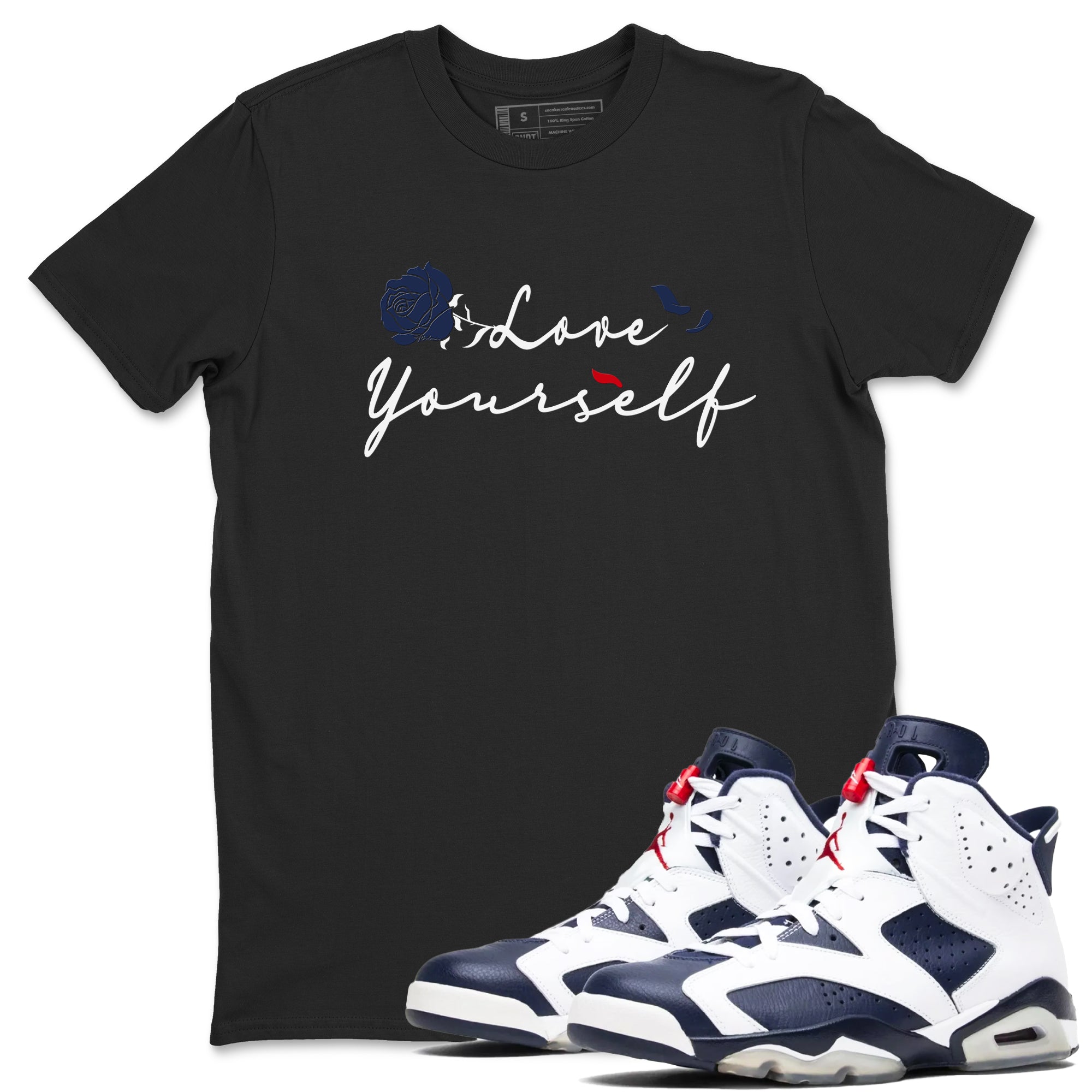 Love Yourself snkmatch Tees - Air Jordan 6 White And Midnight Navy