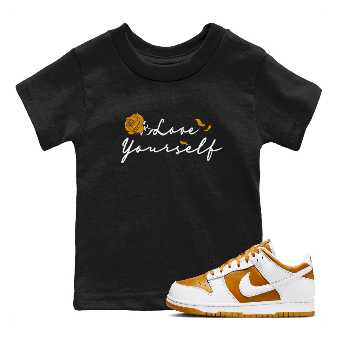 Love Yourself snkmatch Tees Kids - Dunk Dark Curry