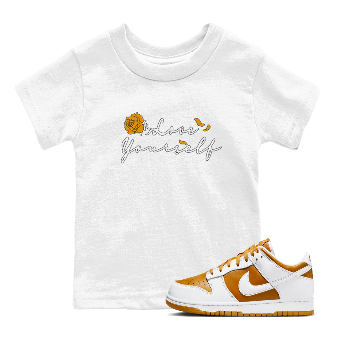 Love Yourself snkmatch Tees Kids - Dunk Dark Curry