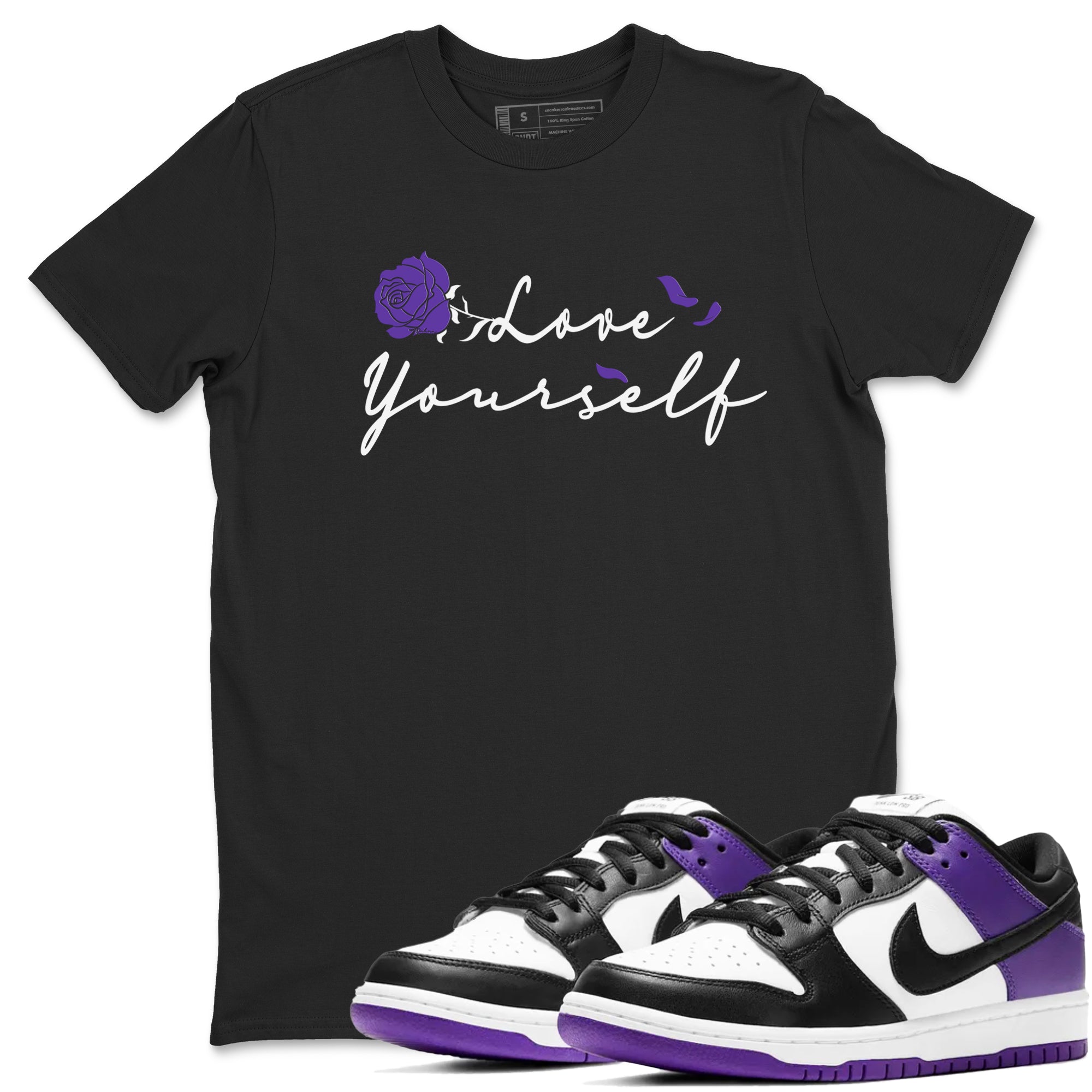 Love Yourself snkmatch Tees - Dunk Low Court Purple