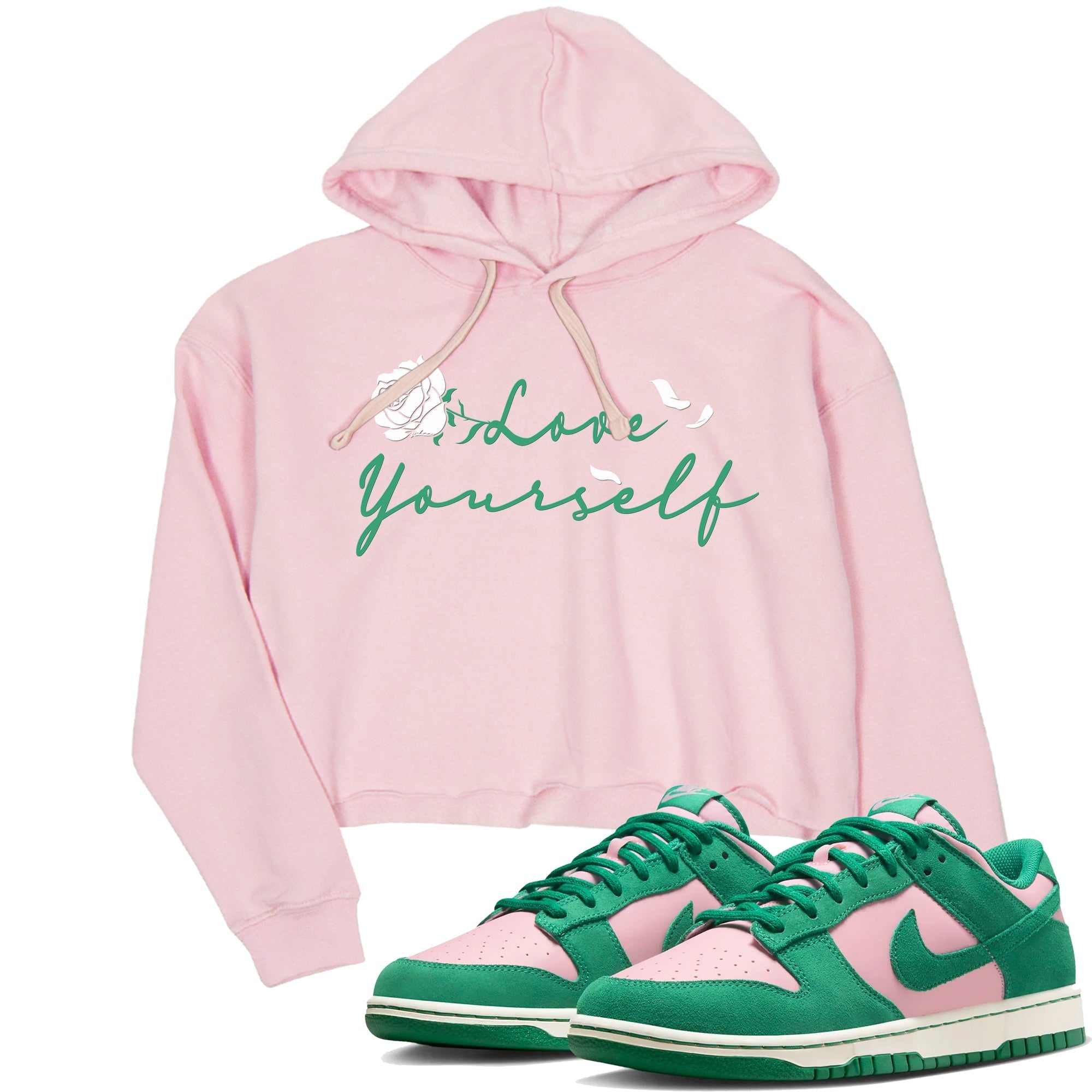 Love Yourself snkmatch Women's Top - Dunk Medium Soft Pink Malachite