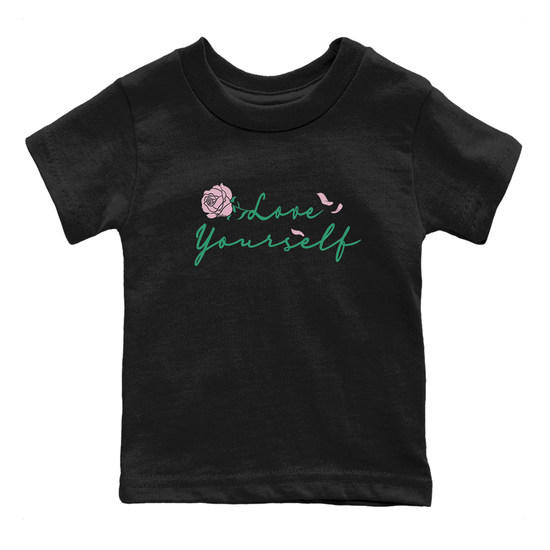 Love Yourself snkmatch Tees Kids - Dunk Medium Soft Pink Malachite
