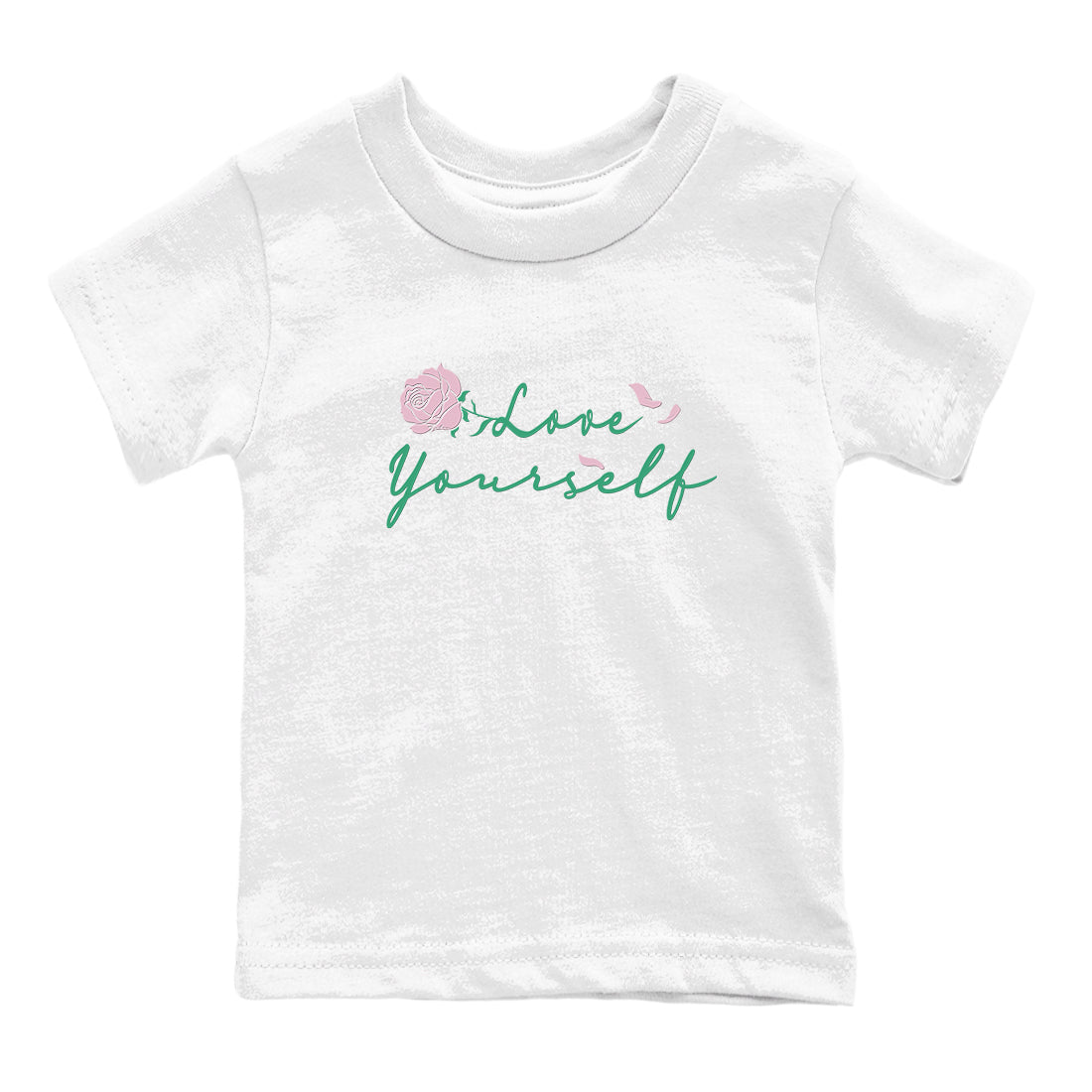 Love Yourself snkmatch Tees Kids - Dunk Medium Soft Pink Malachite