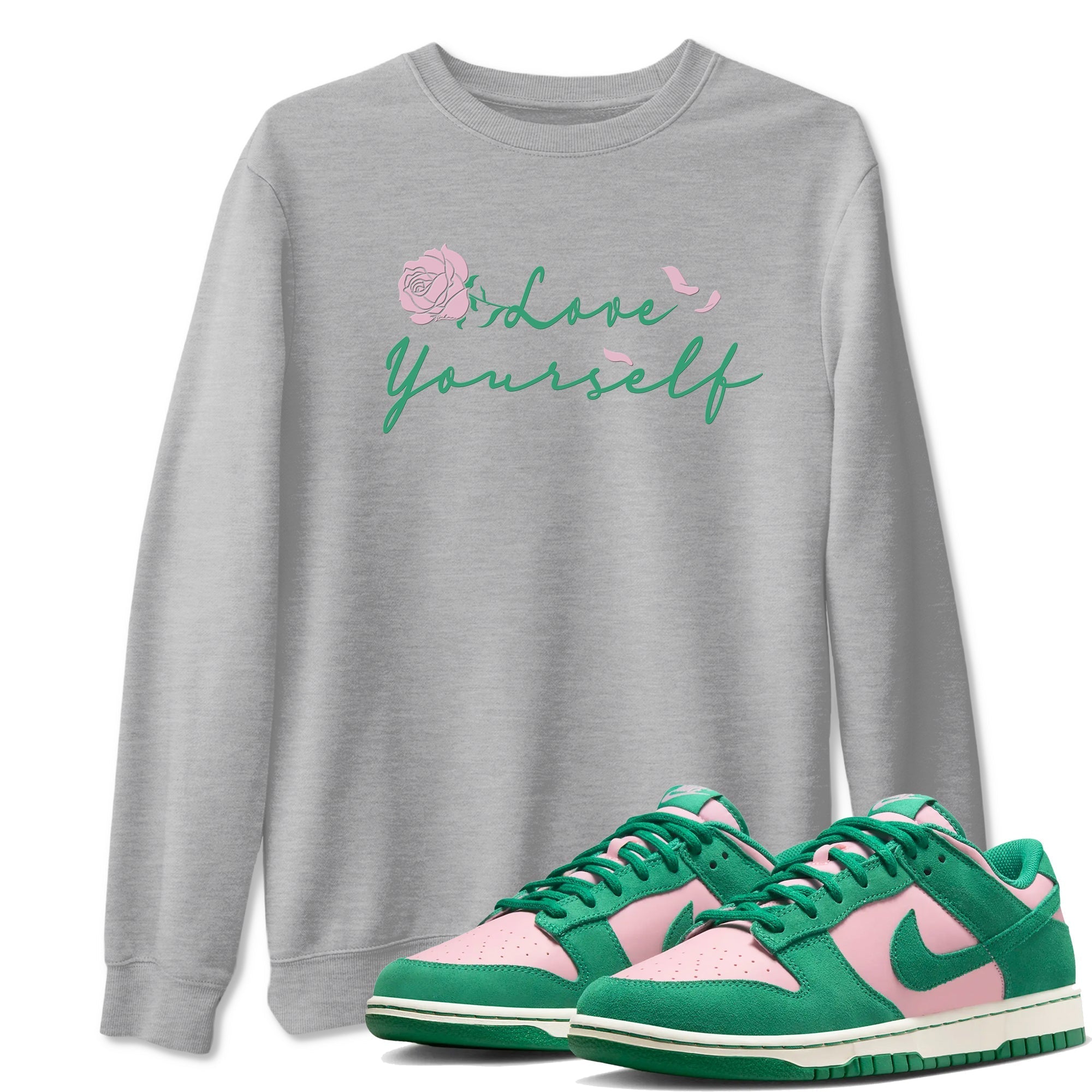 Love Yourself snkmatch Tees - Dunk Medium Soft Pink Malachite