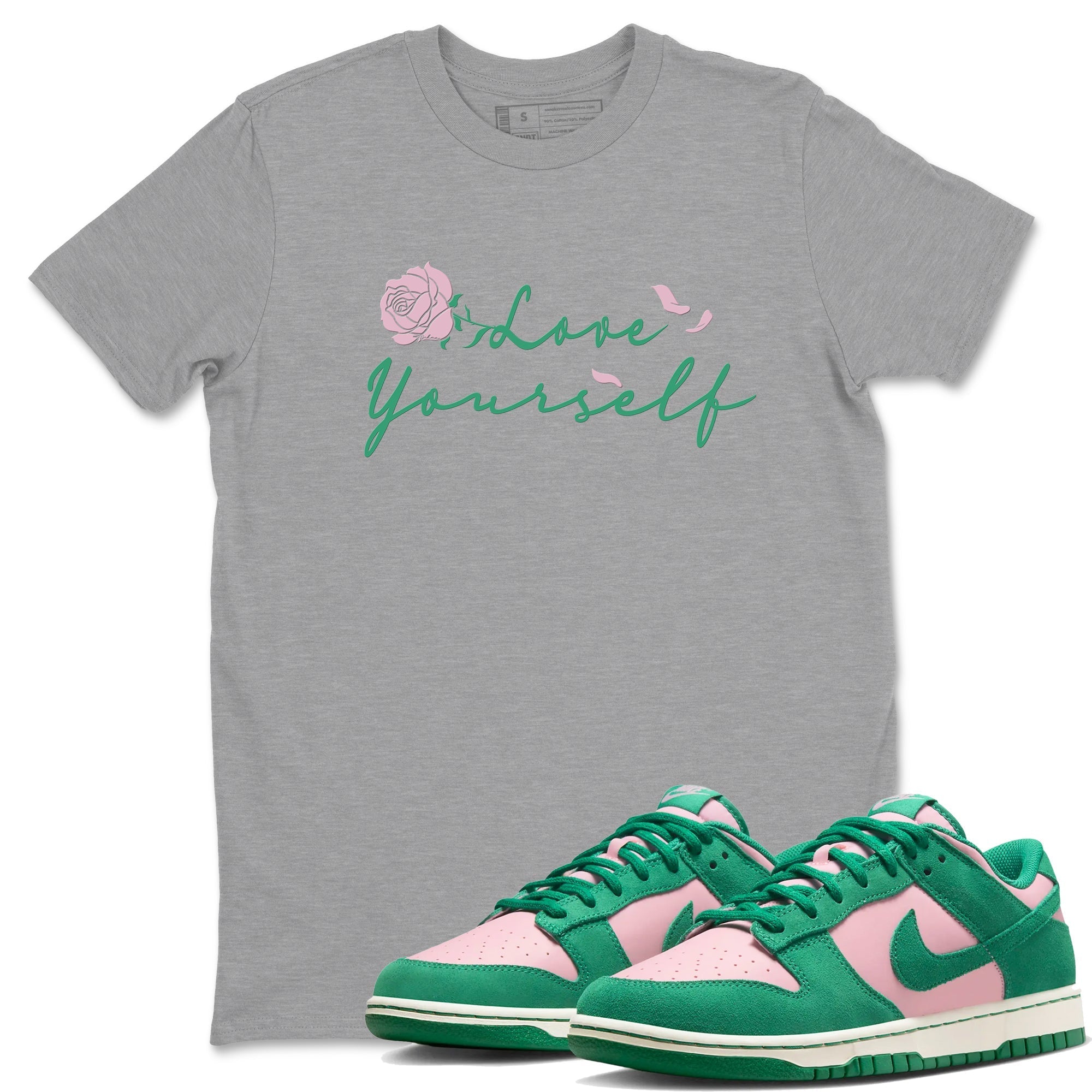 Love Yourself snkmatch Tees - Dunk Medium Soft Pink Malachite