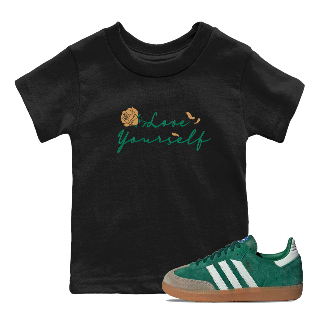 Love Yourself snkmatch Tee Kids - Samba Collegiate Green Gum