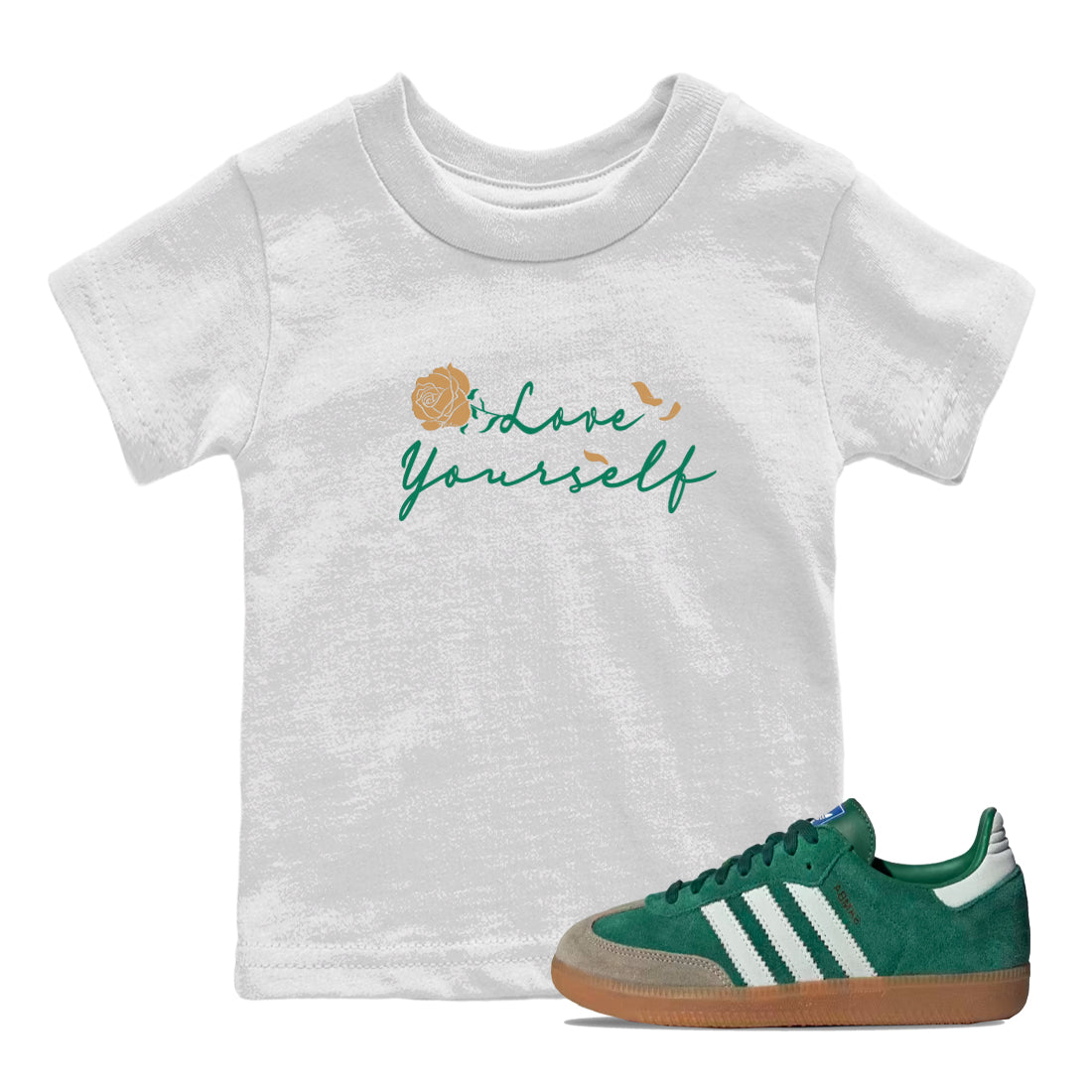 Love Yourself snkmatch Tee Kids - Samba Collegiate Green Gum