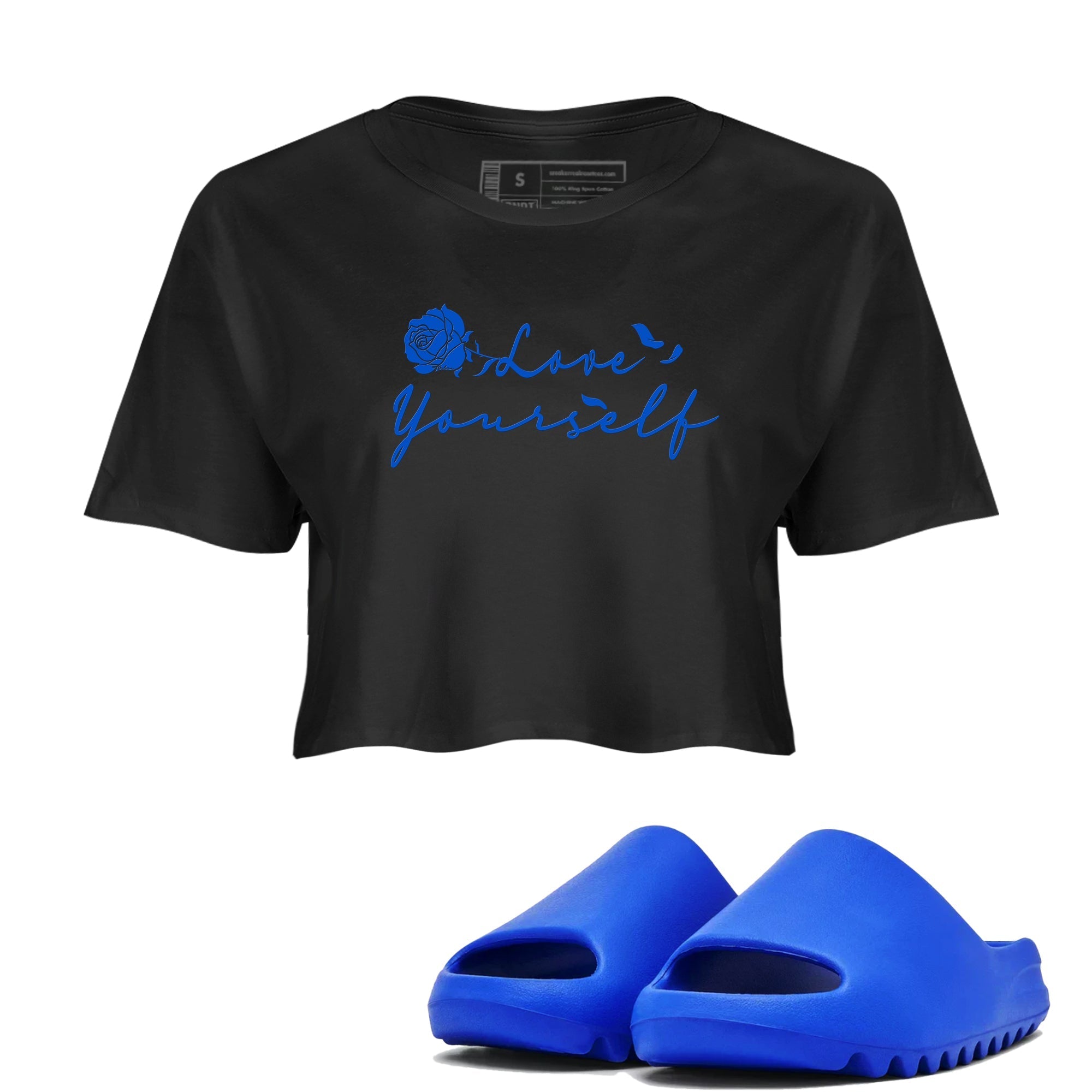Love Yourself snkmatch Women's Top - Yeezy Slide Azure