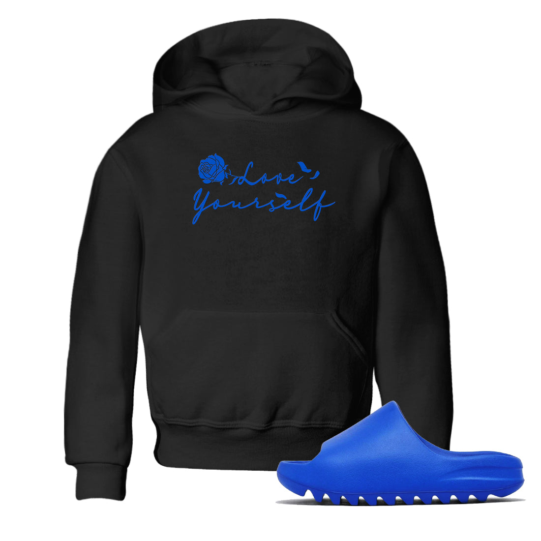 Love Yourself snkmatch Tees Kids - Yeezy Slide Azure