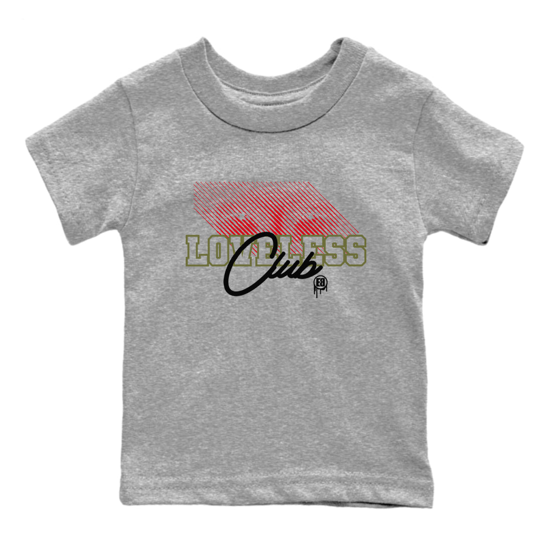 Loveless Club snkmatch Tees Kids - Air Jordan 1 Travis Scott Medium Olive