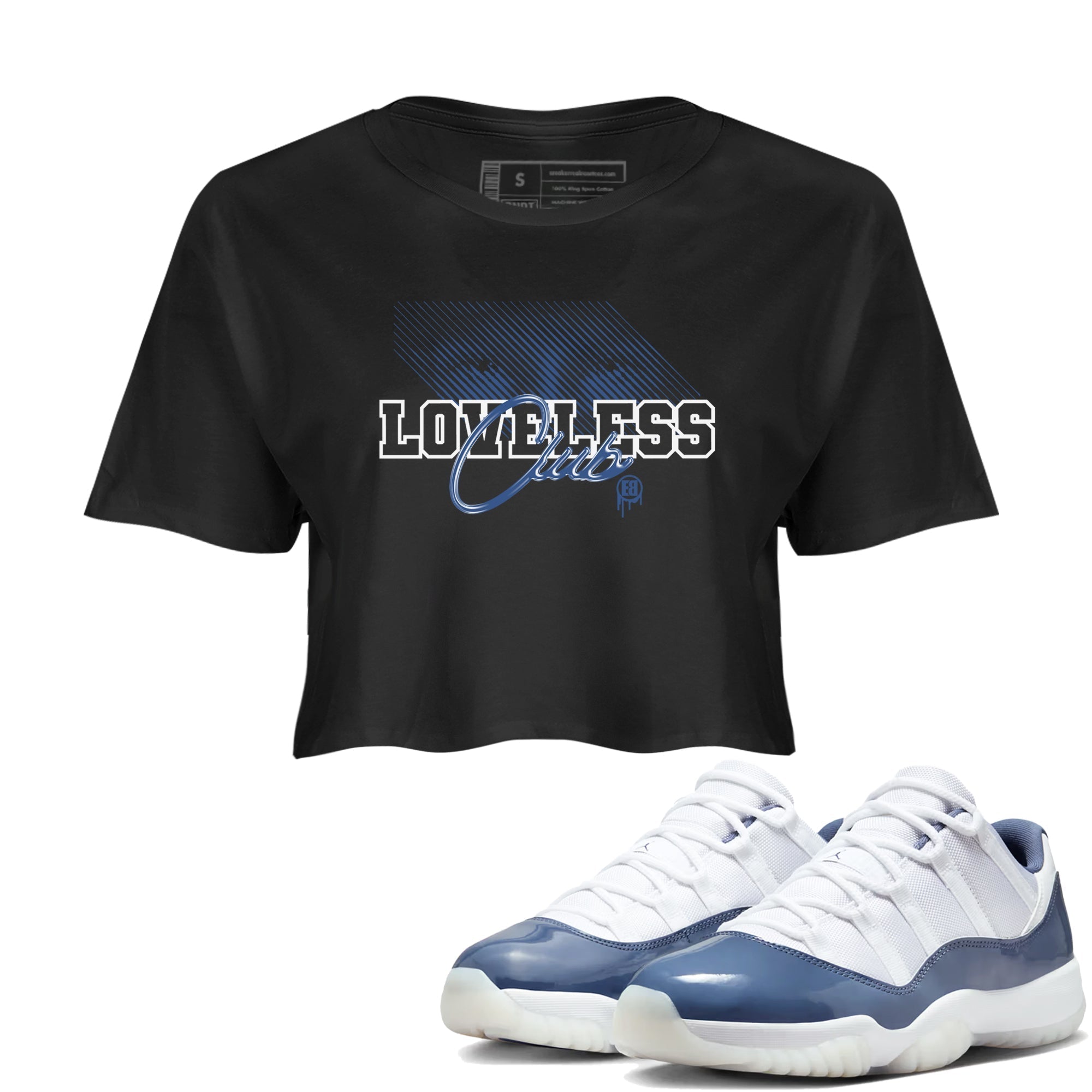 Loveless Club snkmatch Women's Top - Air Jordan 11 Diffused Blue