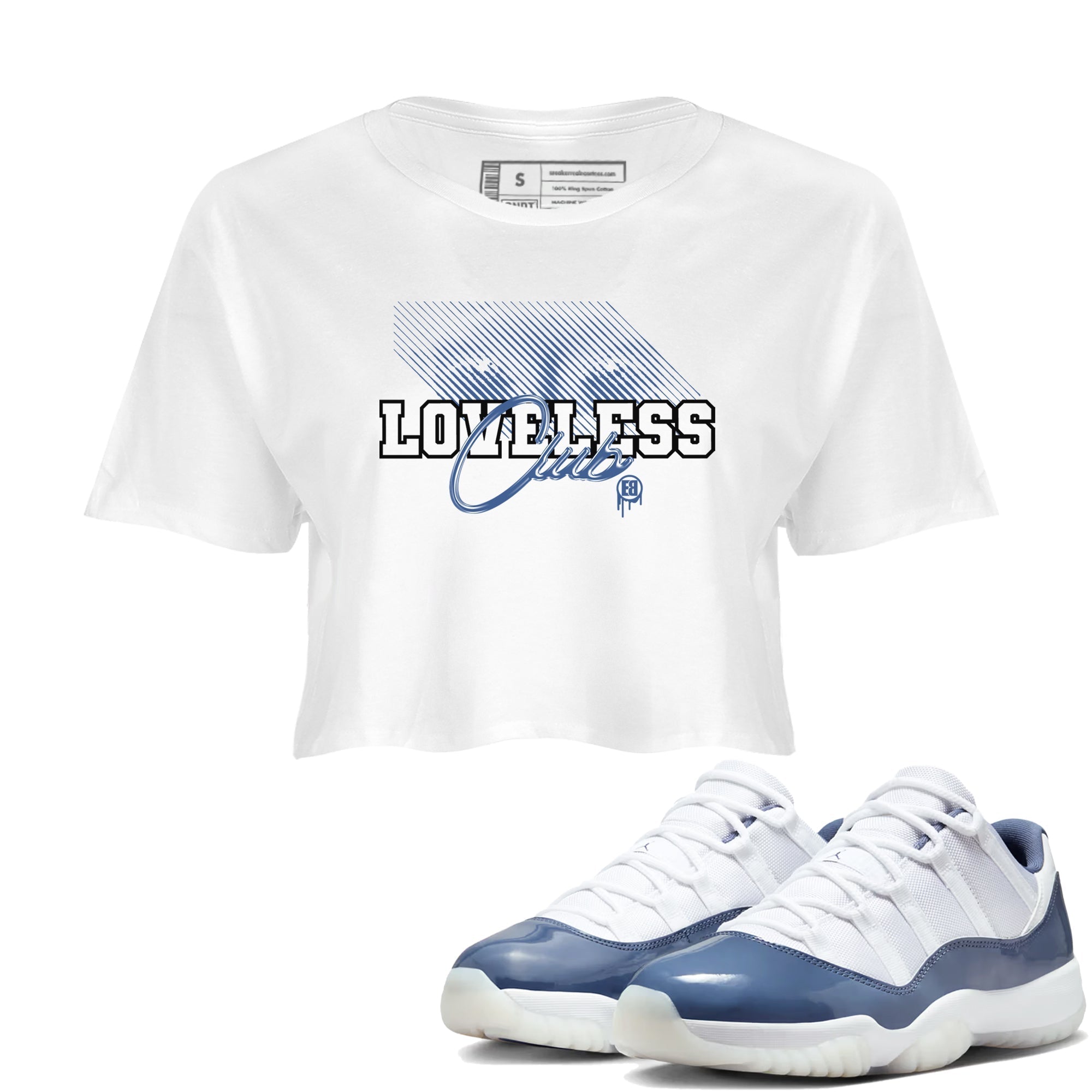 Loveless Club snkmatch Women's Top - Air Jordan 11 Diffused Blue