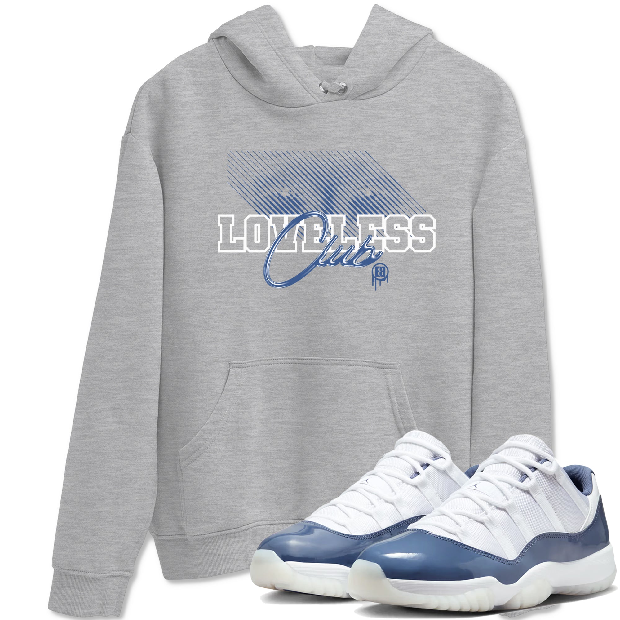 Loveless Club snkmatch Tees - Air Jordan 11 Diffused Blue