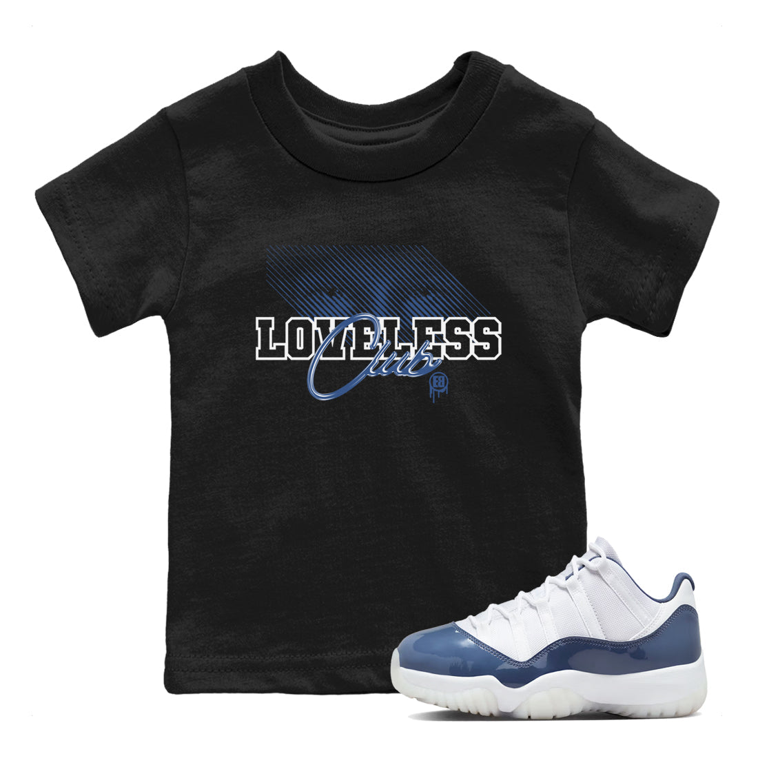 Loveless Club snkmatch Tees Kids - Air Jordan 11 Diffused Blue