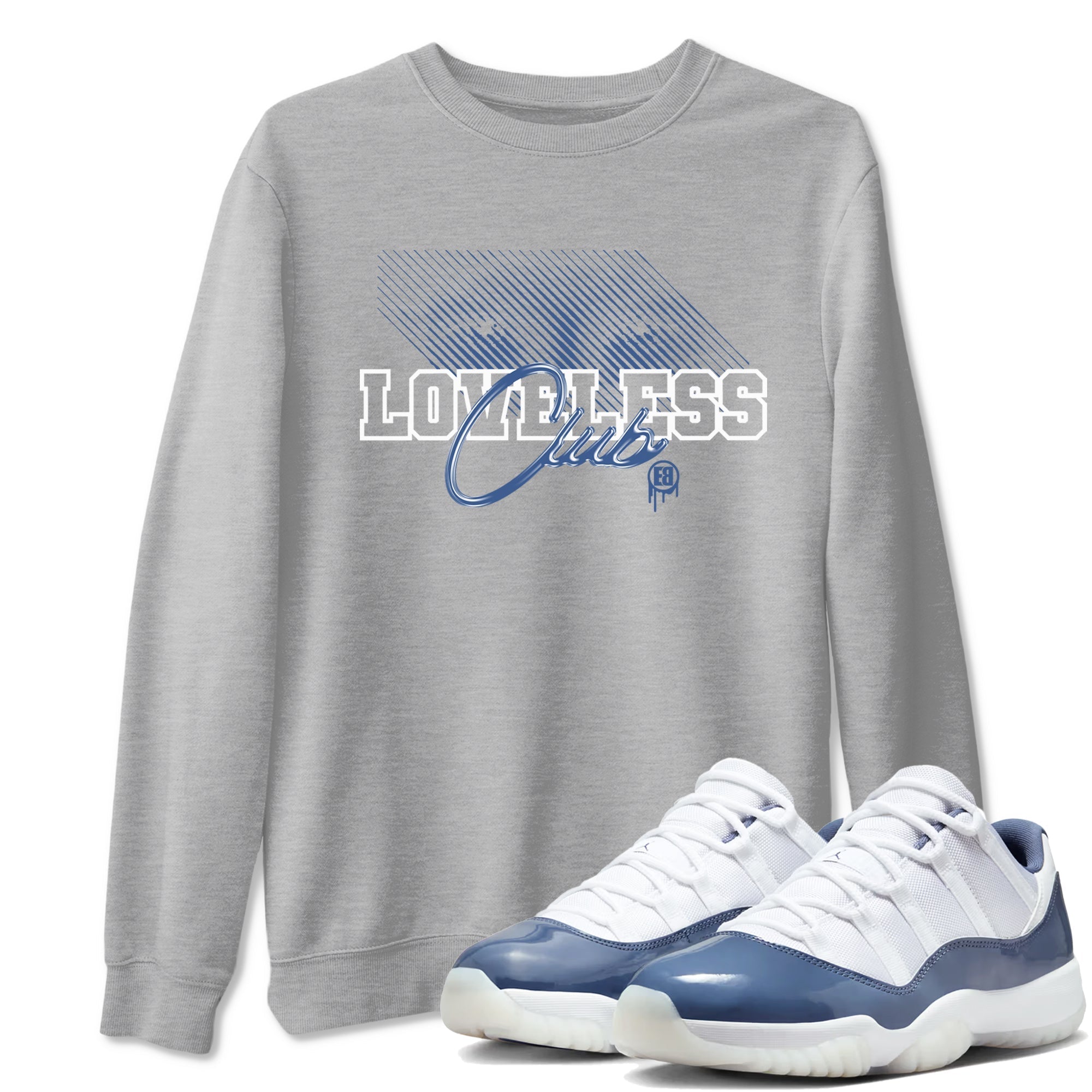 Loveless Club snkmatch Tees - Air Jordan 11 Diffused Blue