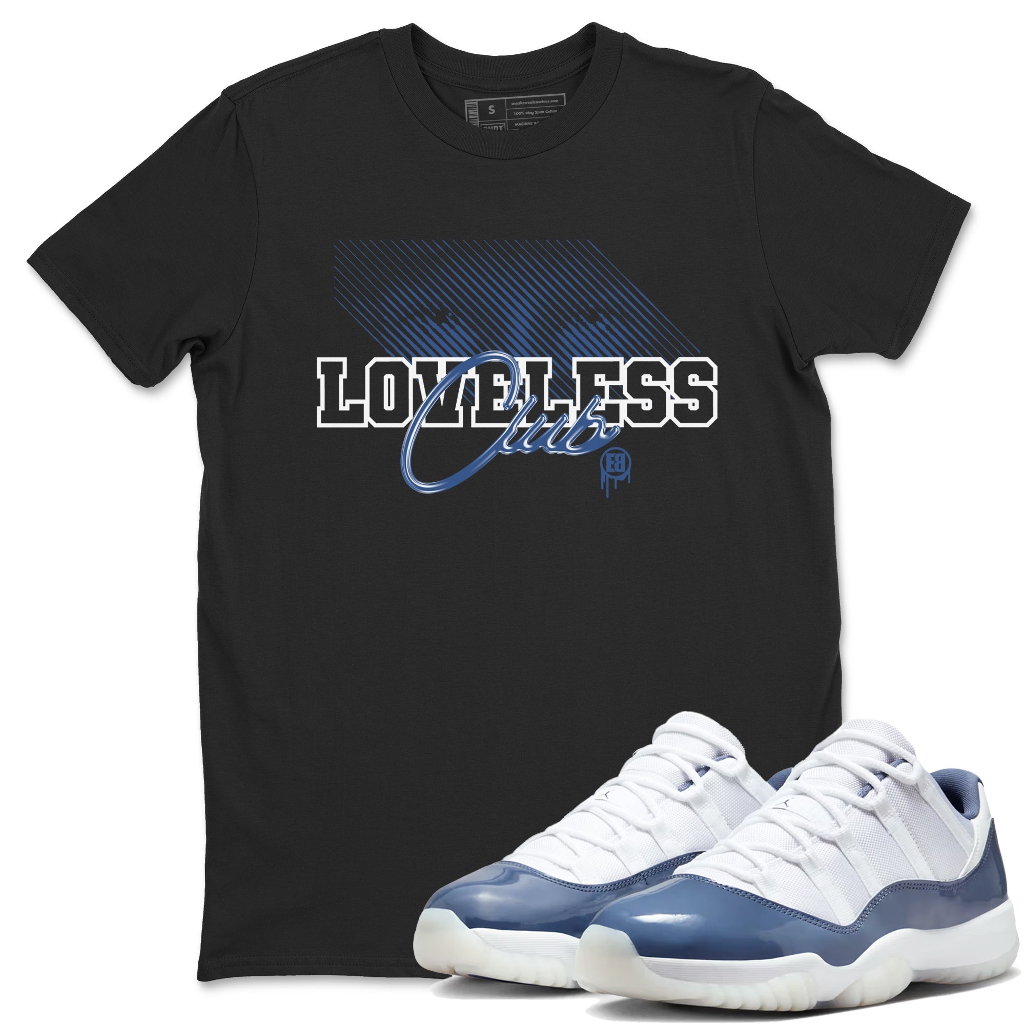 Loveless Club snkmatch Tees - Air Jordan 11 Diffused Blue