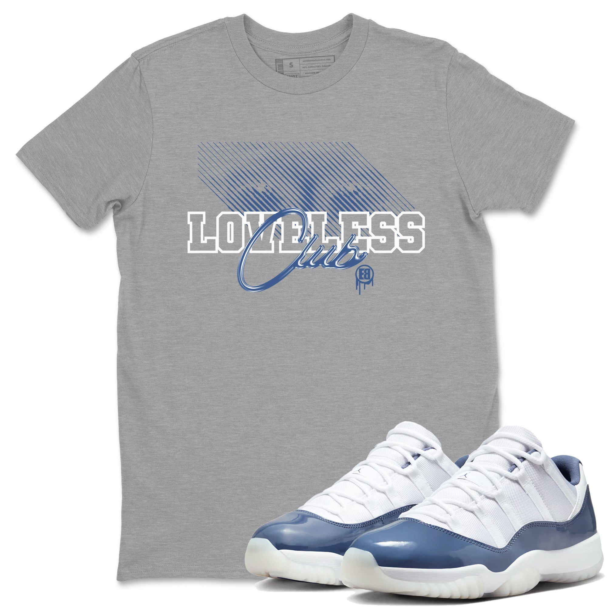 Loveless Club snkmatch Tees - Air Jordan 11 Diffused Blue