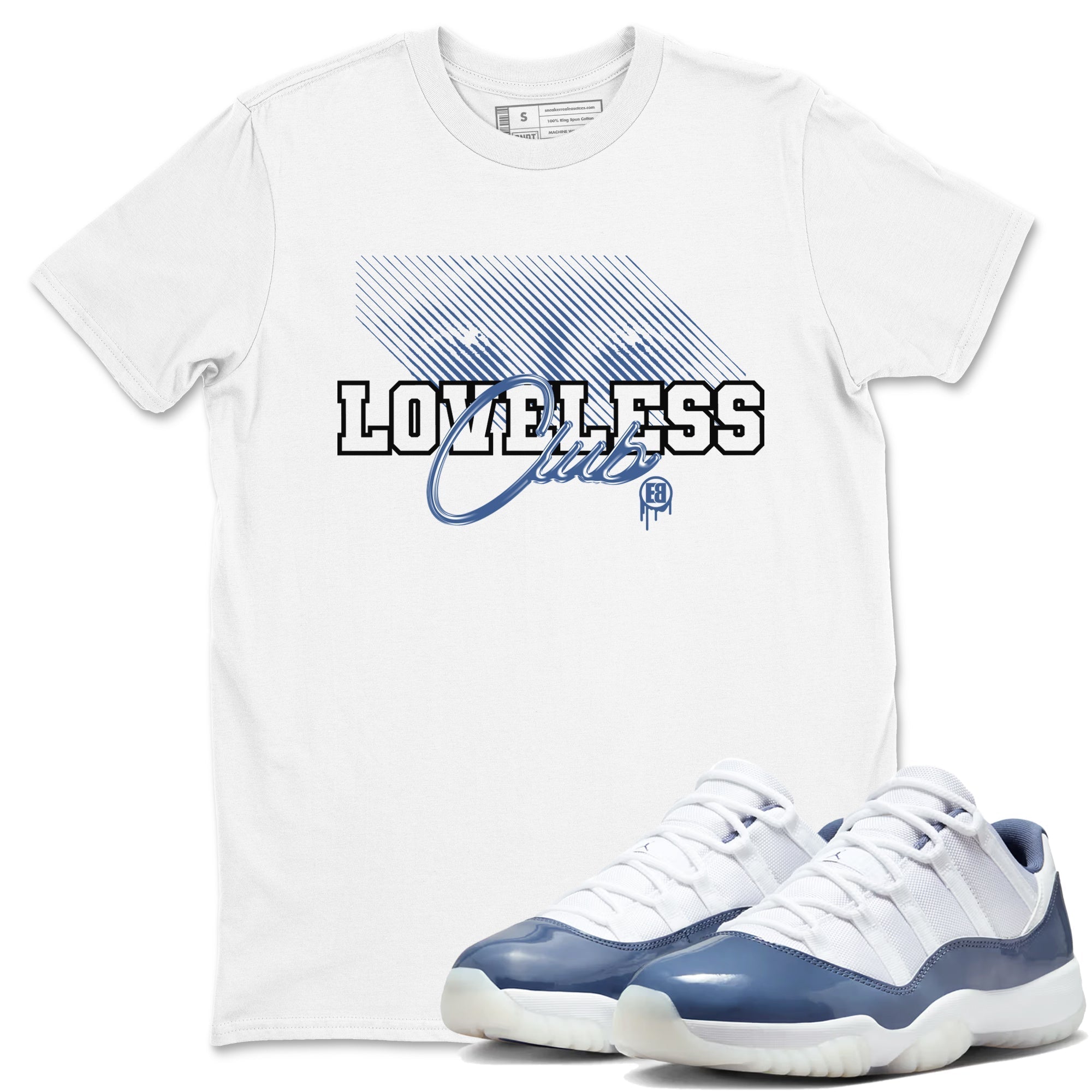 Loveless Club snkmatch Tees - Air Jordan 11 Diffused Blue