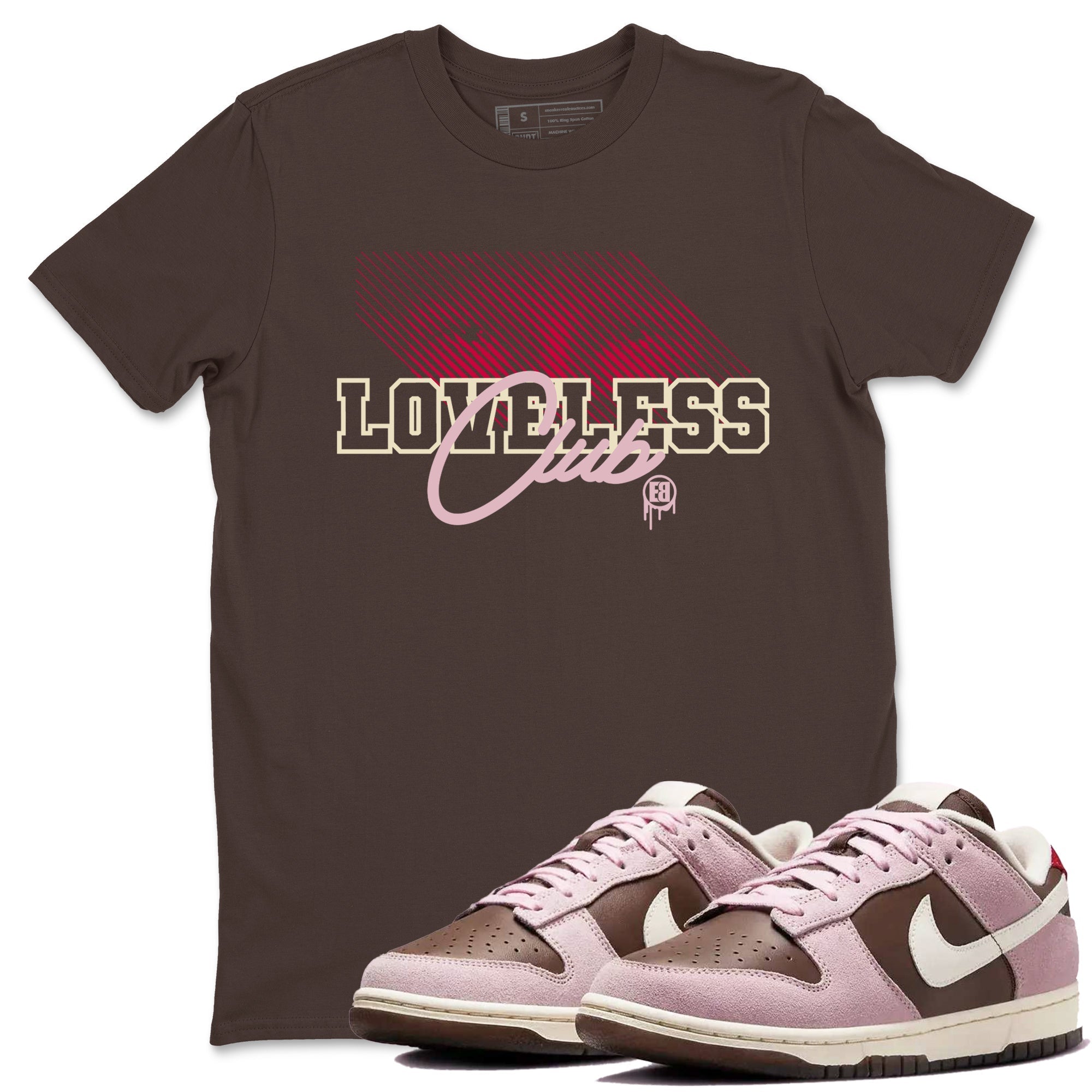 Loveless Club snkmatch Tees - Dunk Cacao Wow And Pink Foam