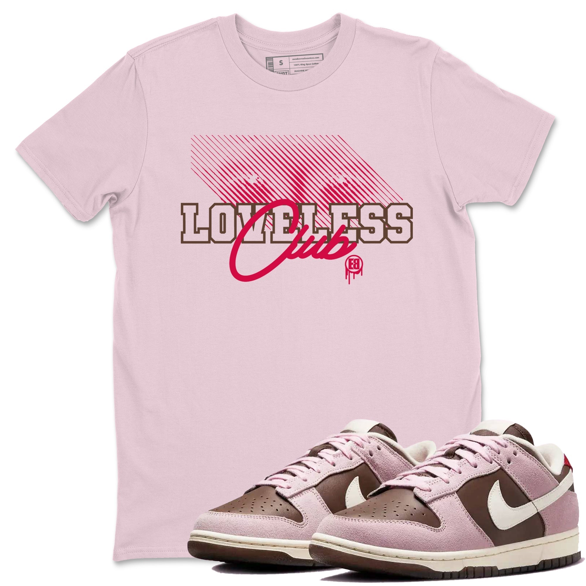 Loveless Club snkmatch Tees - Dunk Cacao Wow And Pink Foam