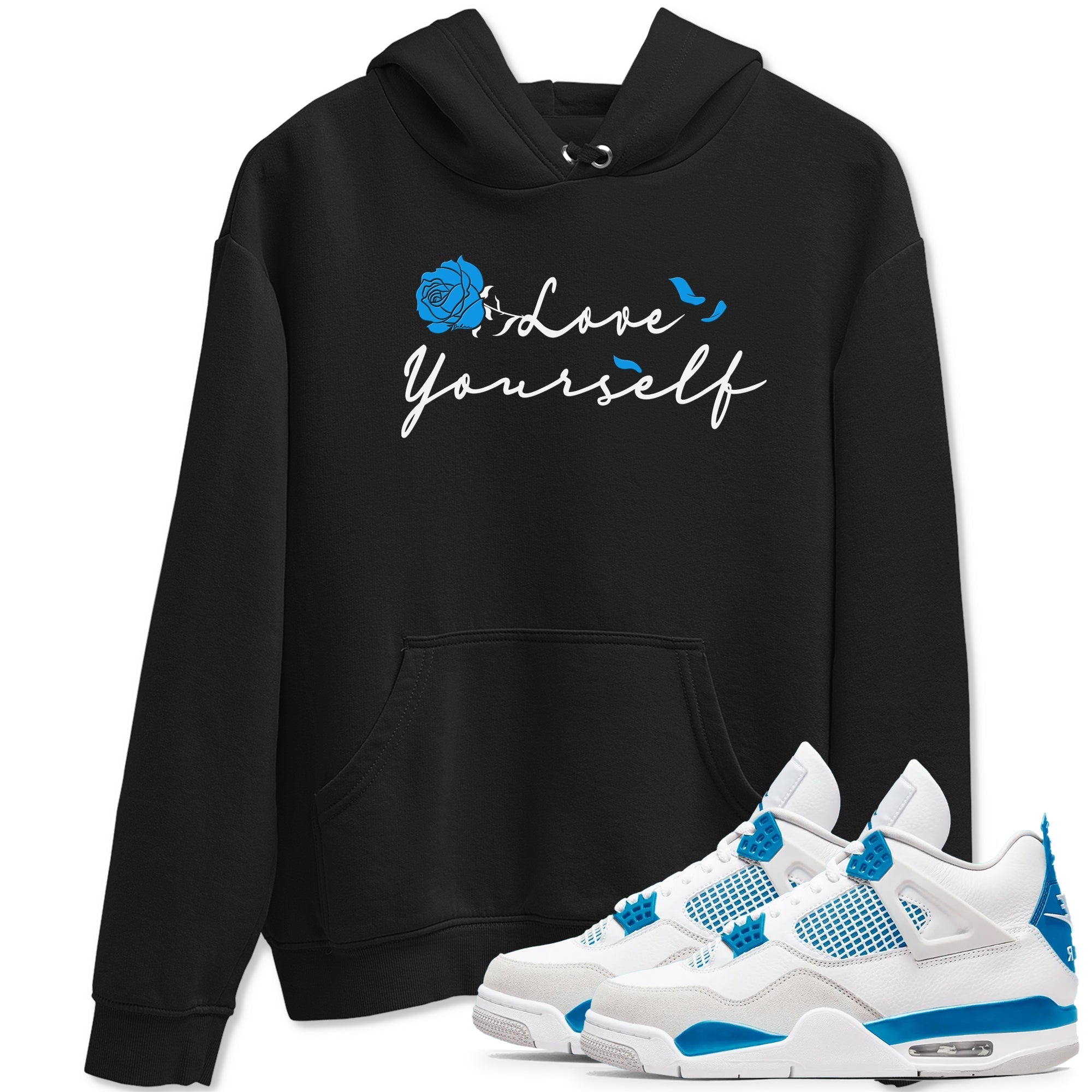 Love Yourself snkmatch Tees - Air Jordan 4 Military Blue