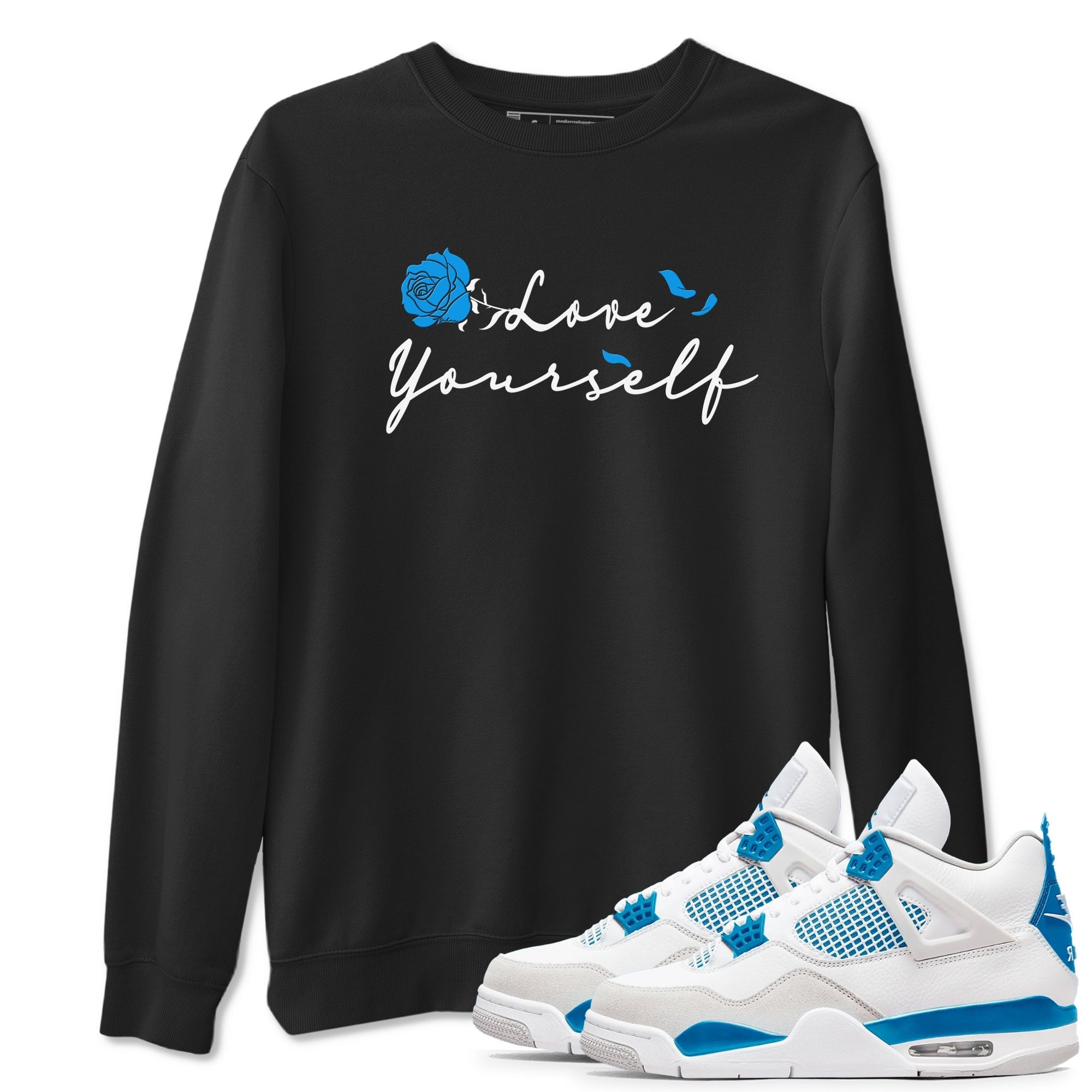 Love Yourself snkmatch Tees - Air Jordan 4 Military Blue